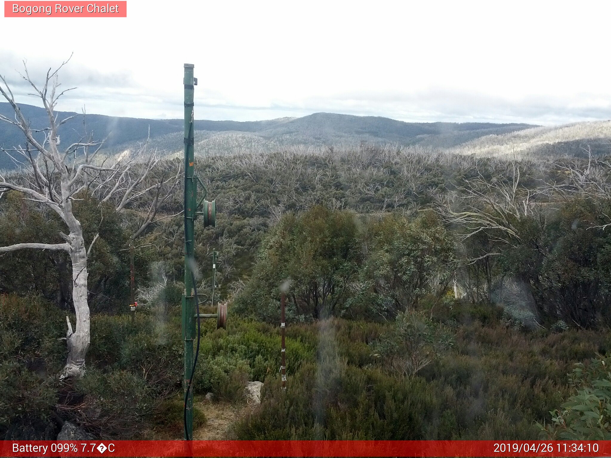 Bogong Web Cam 11:34am Friday 26th of April 2019