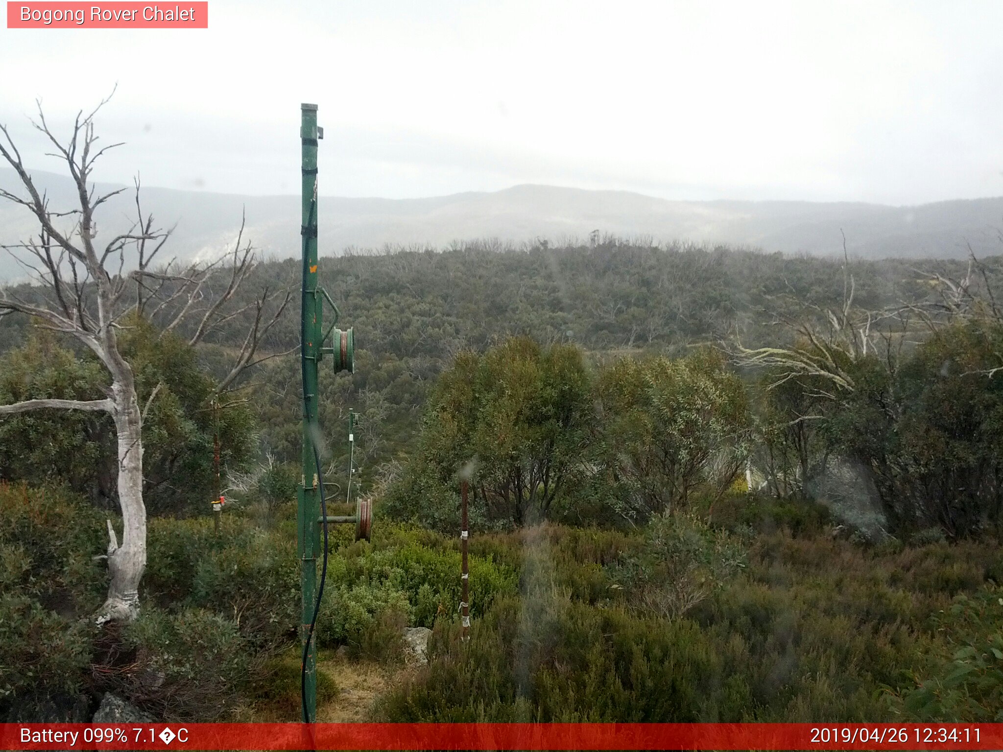 Bogong Web Cam 12:34pm Friday 26th of April 2019