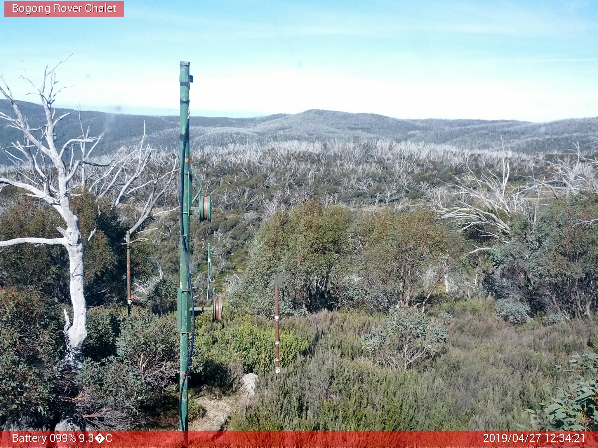 Bogong Web Cam 12:34pm Saturday 27th of April 2019