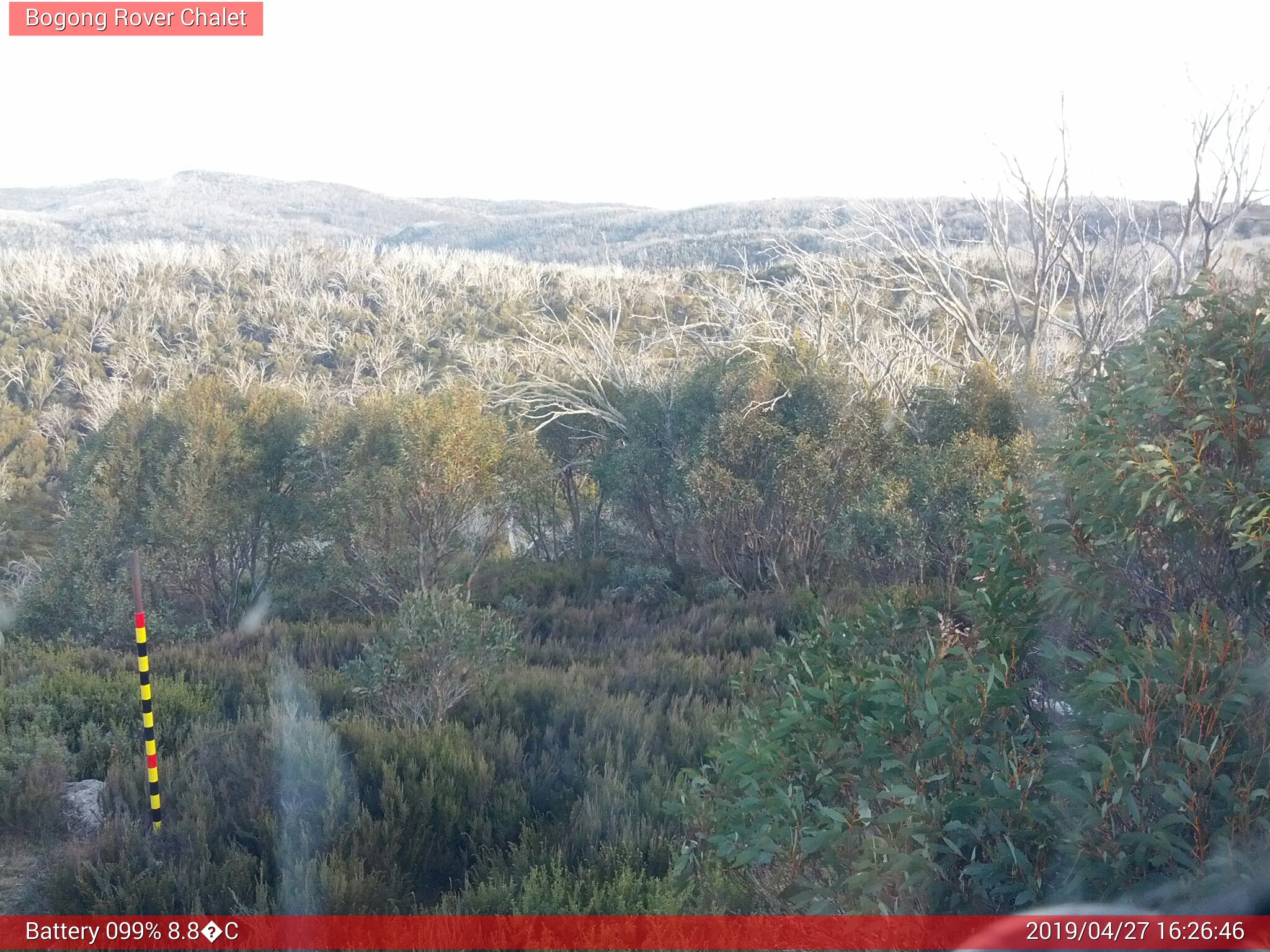 Bogong Web Cam 4:26pm Saturday 27th of April 2019