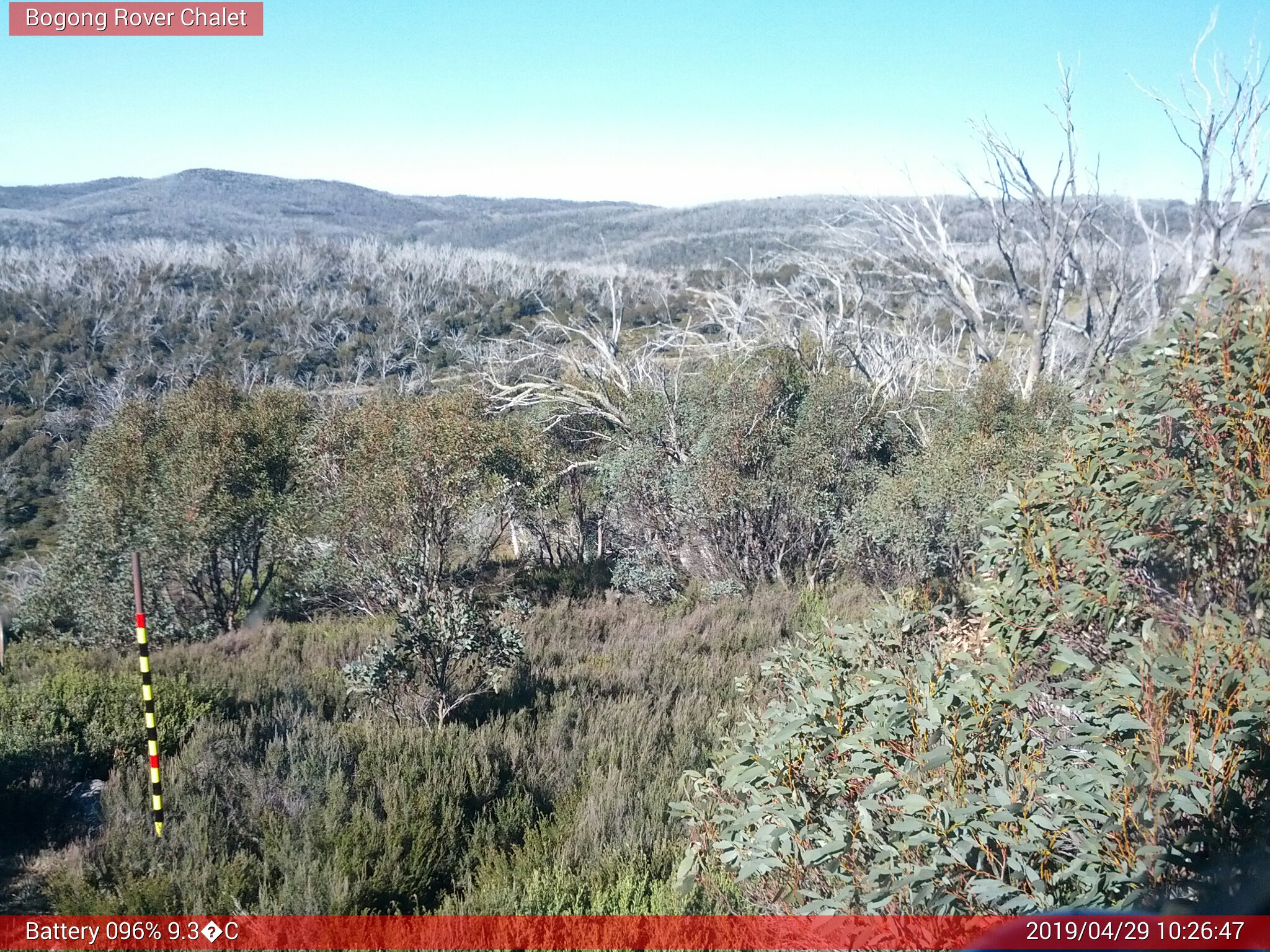 Bogong Web Cam 10:26am Monday 29th of April 2019