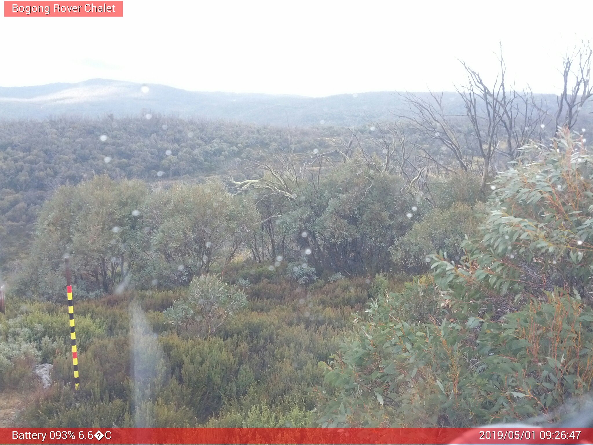 Bogong Web Cam 9:26am Wednesday 1st of May 2019