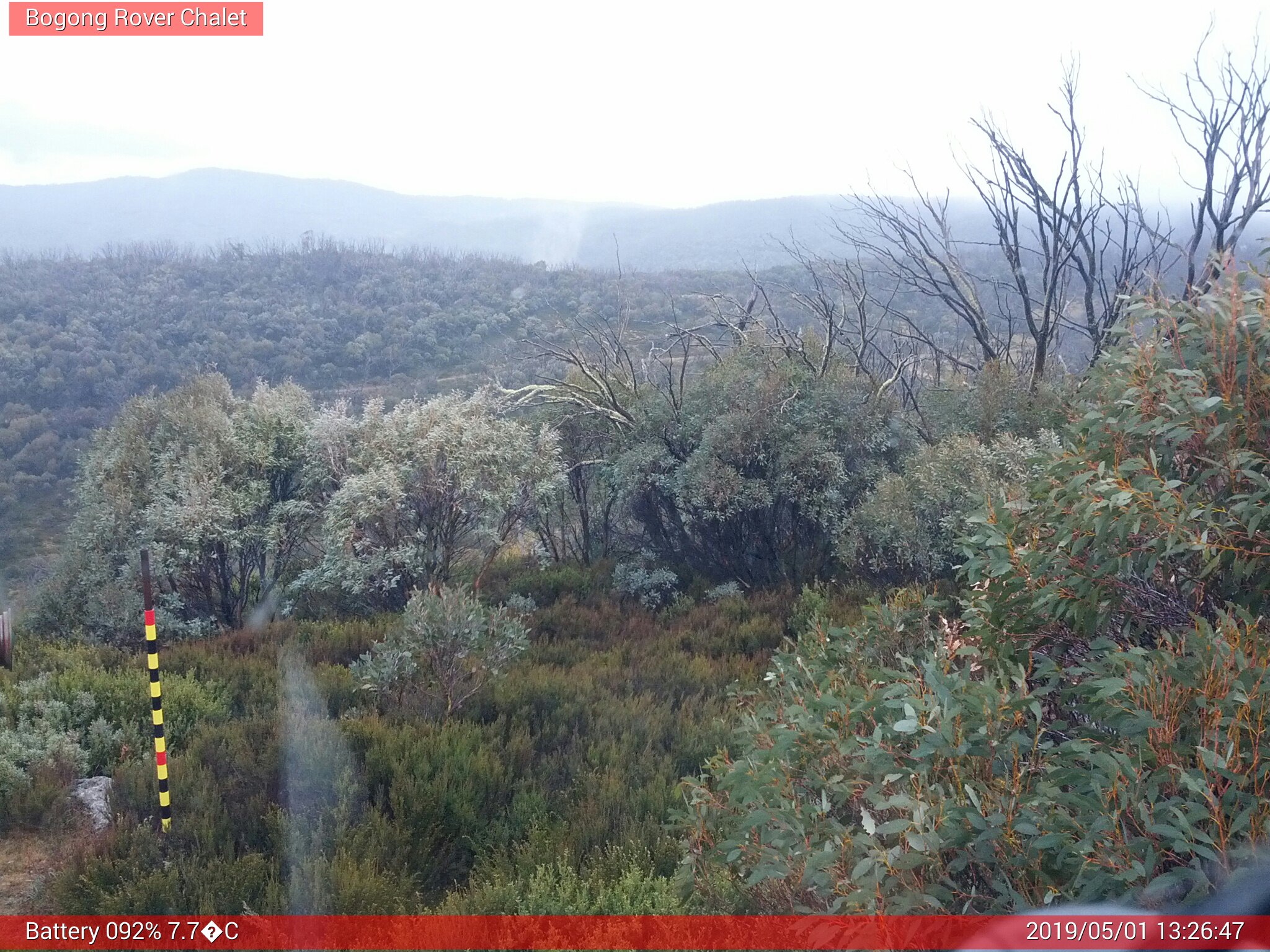 Bogong Web Cam 1:26pm Wednesday 1st of May 2019