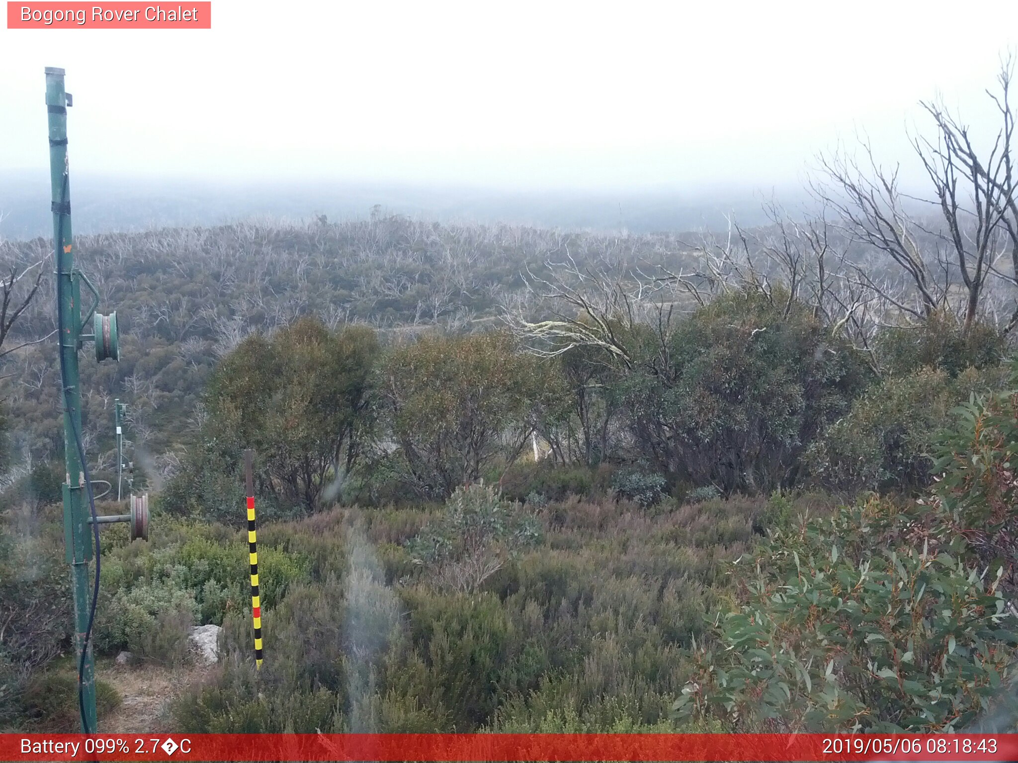 Bogong Web Cam 8:18am Monday 6th of May 2019