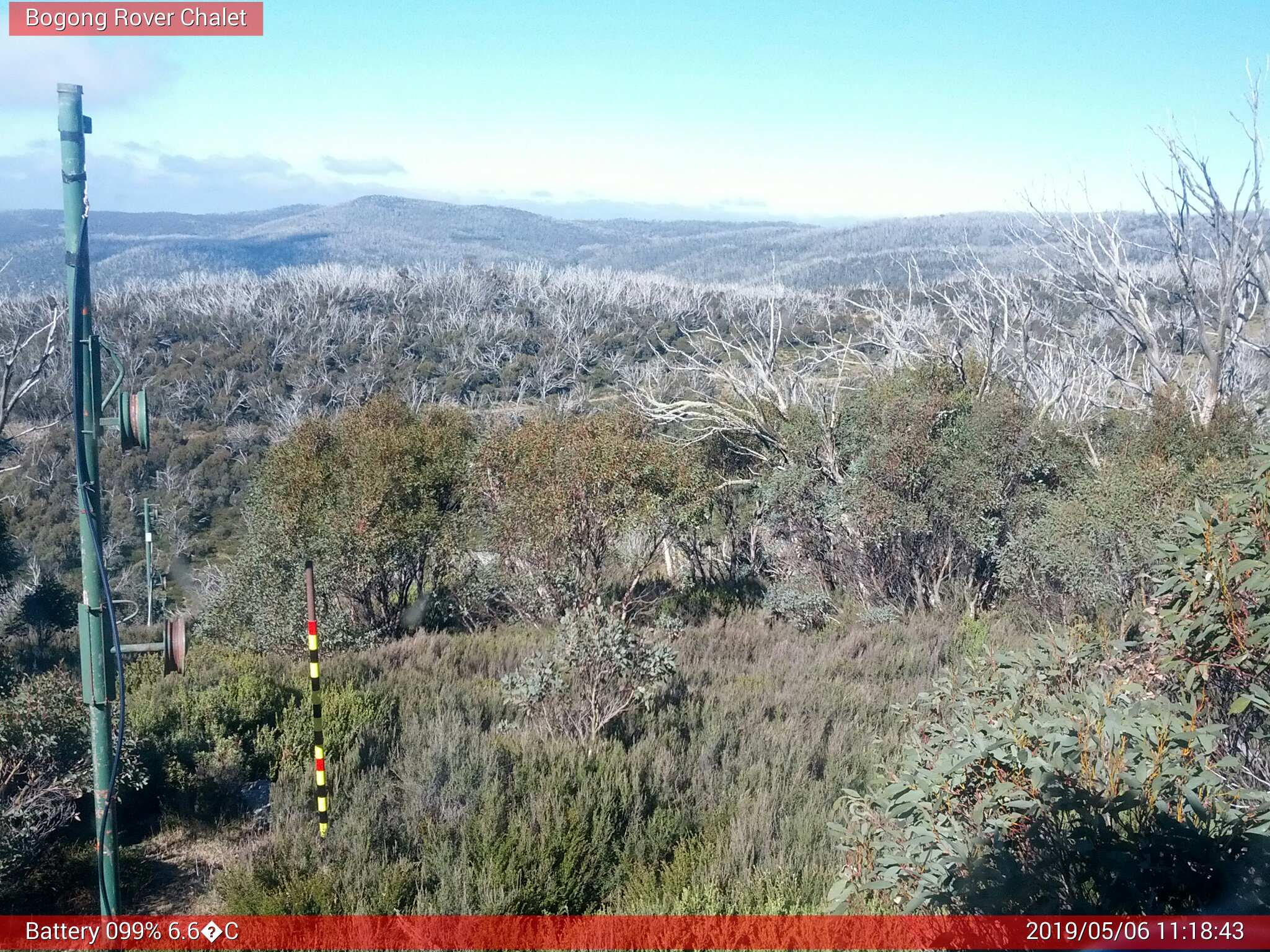 Bogong Web Cam 11:18am Monday 6th of May 2019