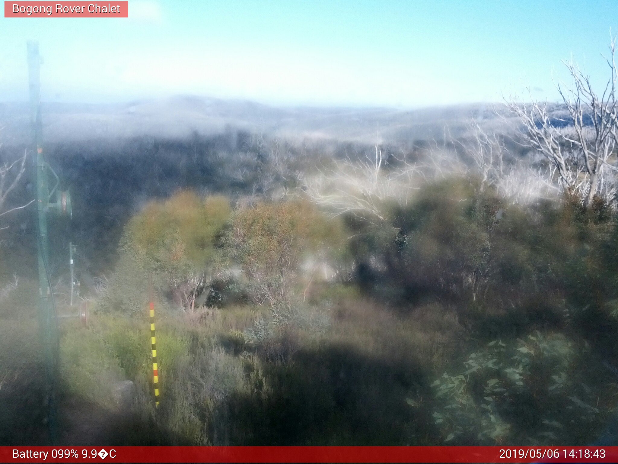 Bogong Web Cam 2:18pm Monday 6th of May 2019