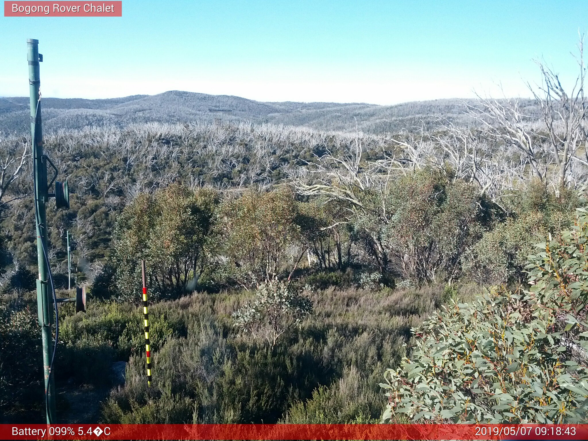 Bogong Web Cam 9:18am Tuesday 7th of May 2019