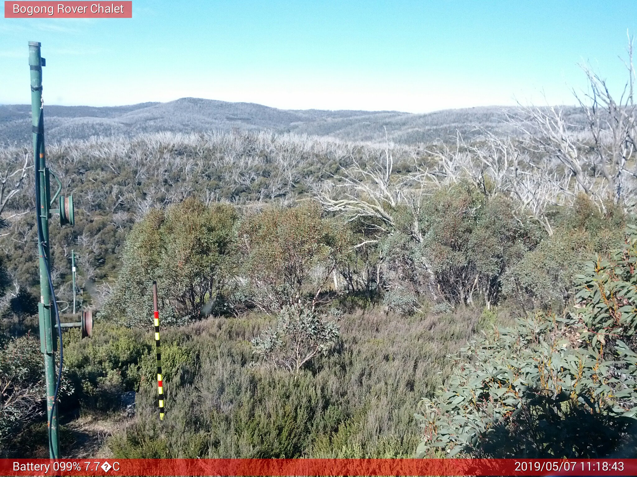 Bogong Web Cam 11:18am Tuesday 7th of May 2019