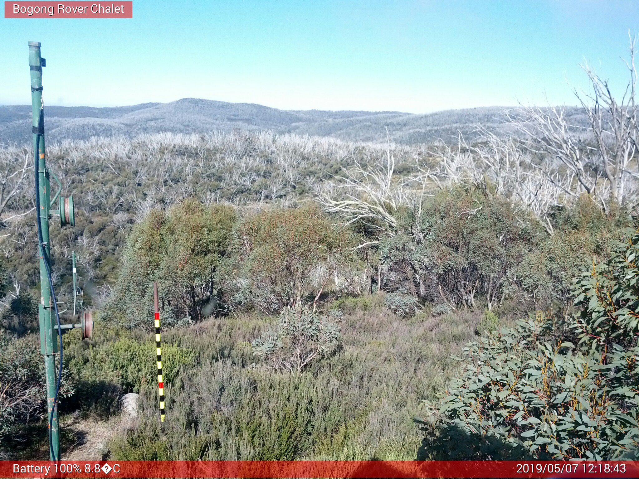 Bogong Web Cam 12:18pm Tuesday 7th of May 2019