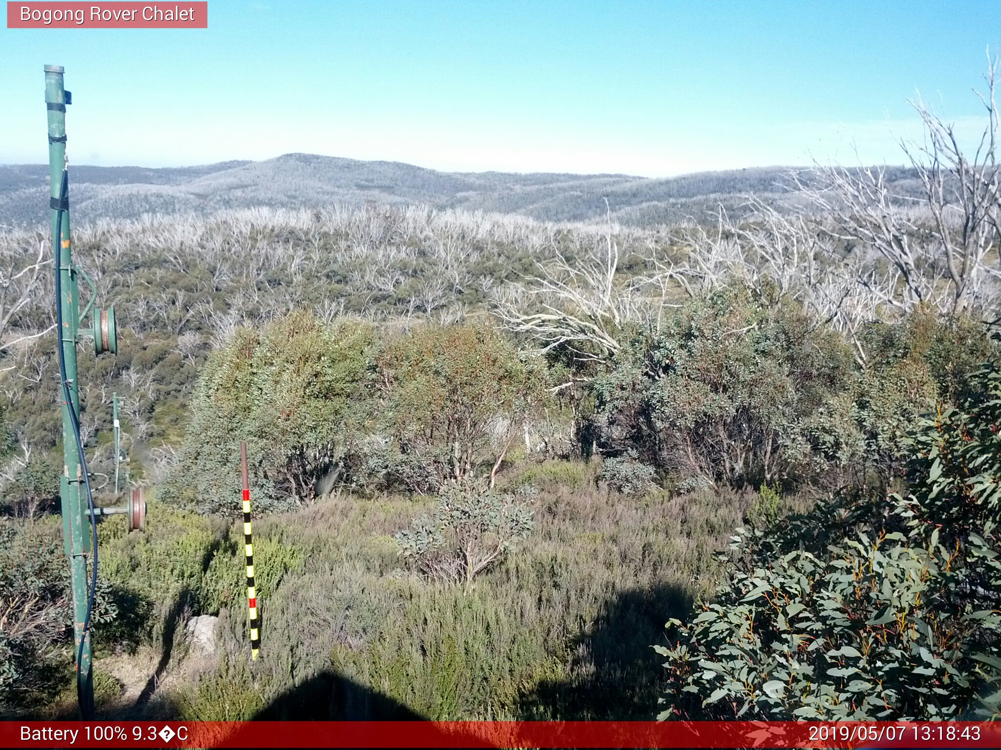 Bogong Web Cam 1:18pm Tuesday 7th of May 2019