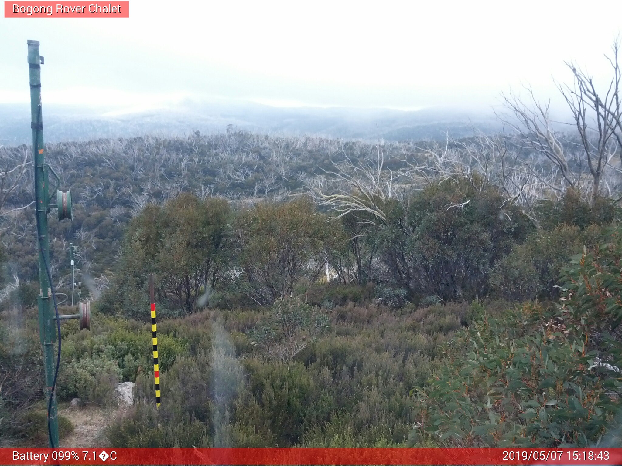 Bogong Web Cam 3:18pm Tuesday 7th of May 2019