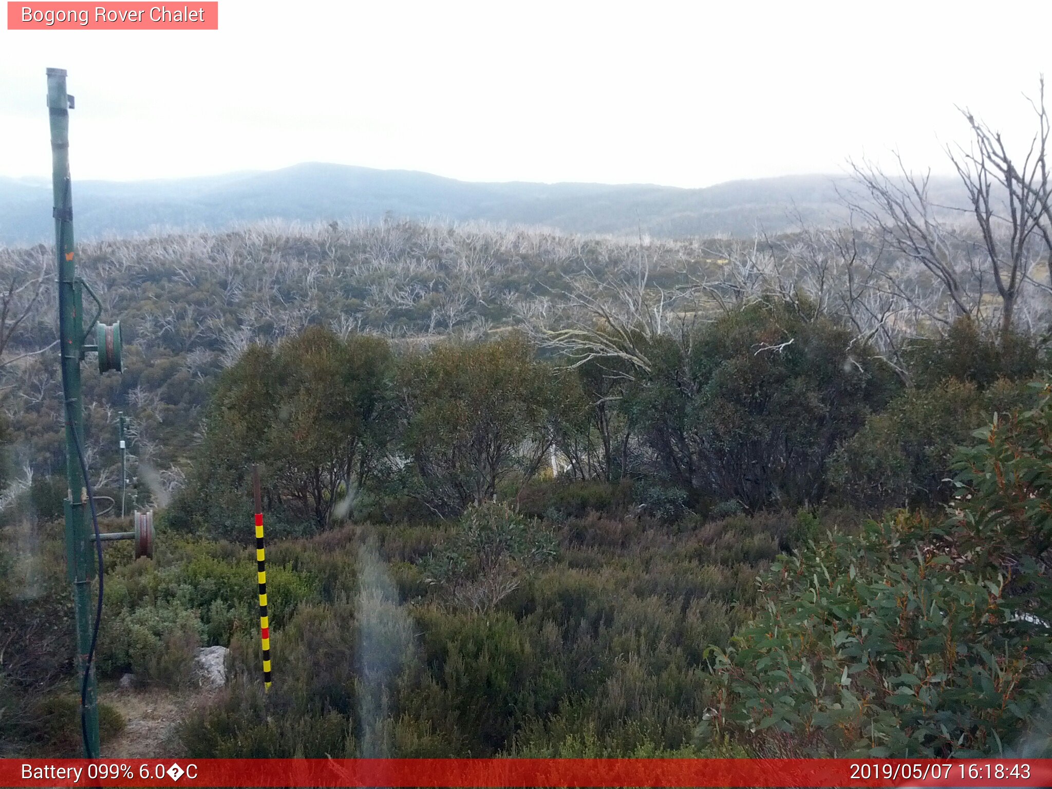 Bogong Web Cam 4:18pm Tuesday 7th of May 2019