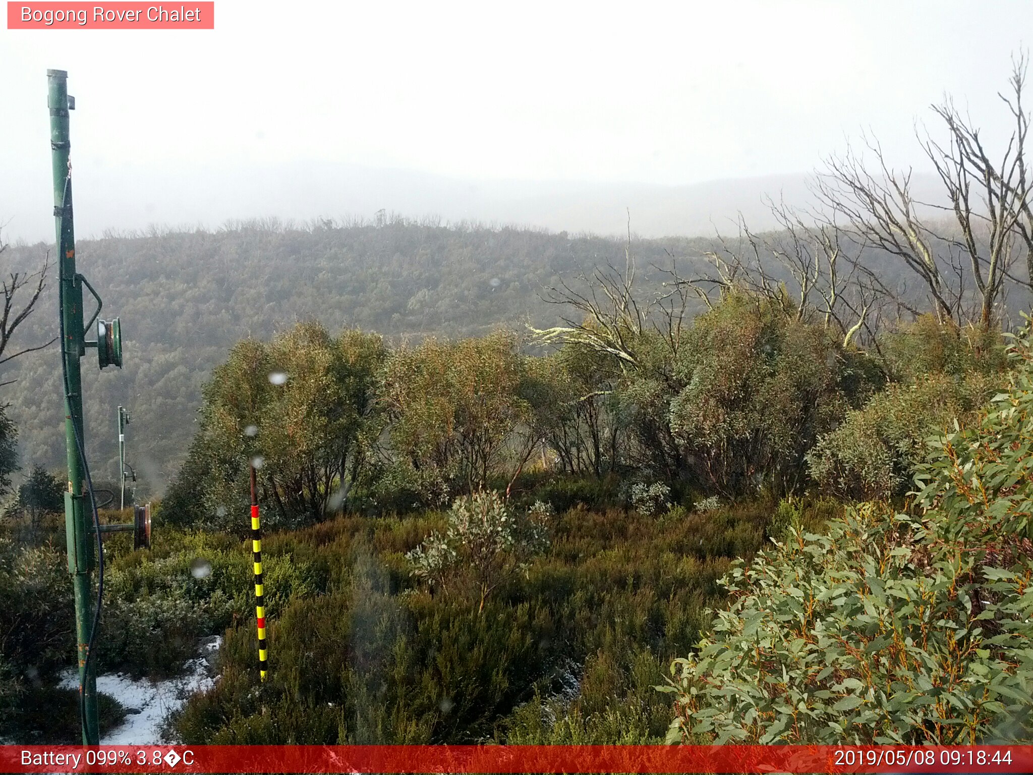 Bogong Web Cam 9:18am Wednesday 8th of May 2019