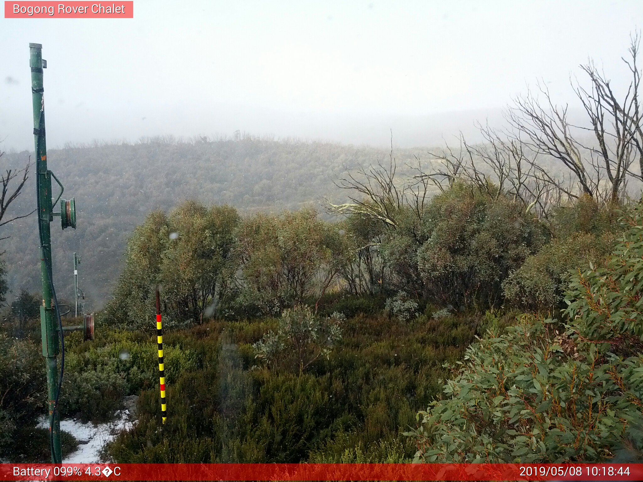 Bogong Web Cam 10:18am Wednesday 8th of May 2019