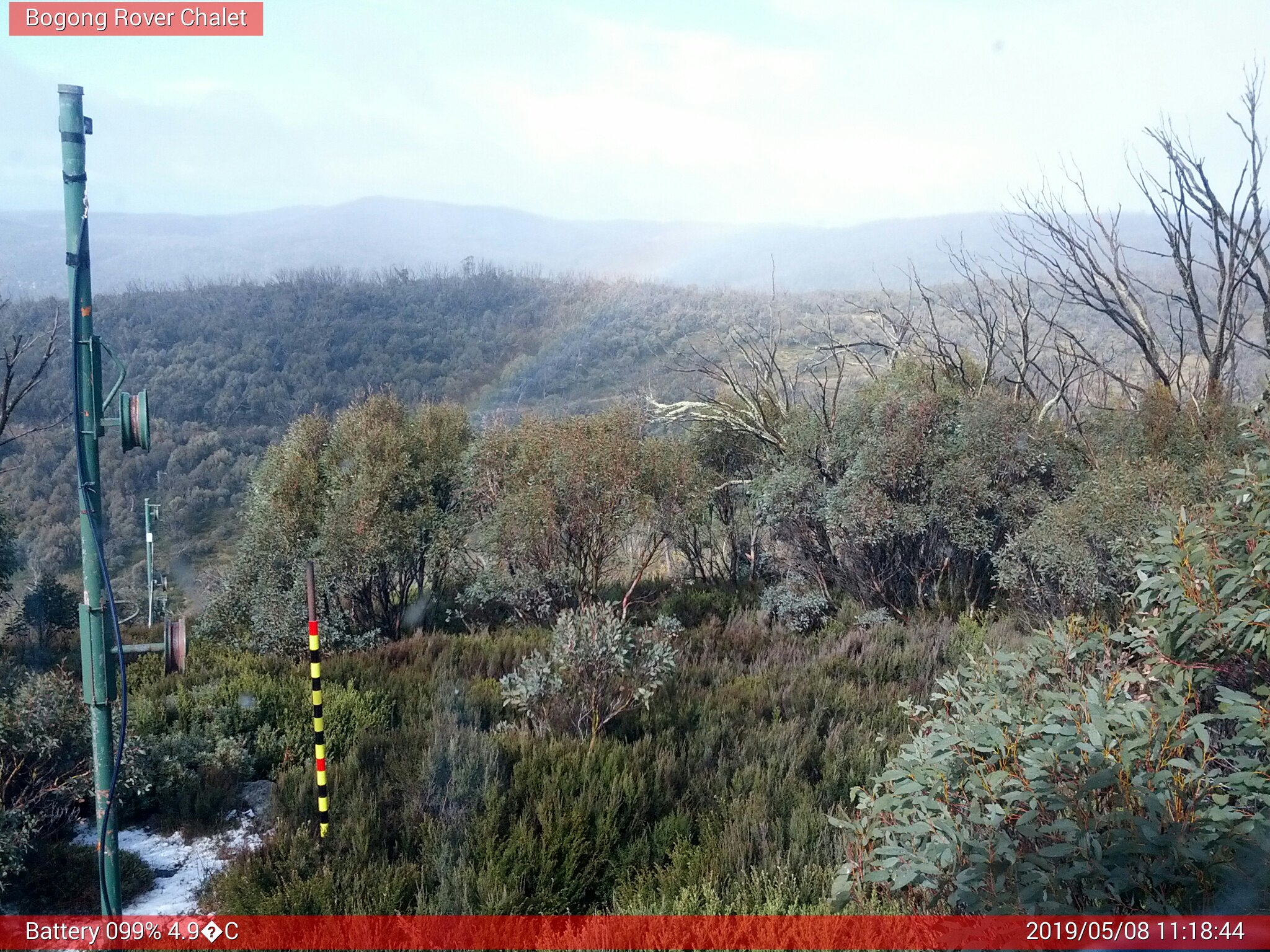 Bogong Web Cam 11:18am Wednesday 8th of May 2019