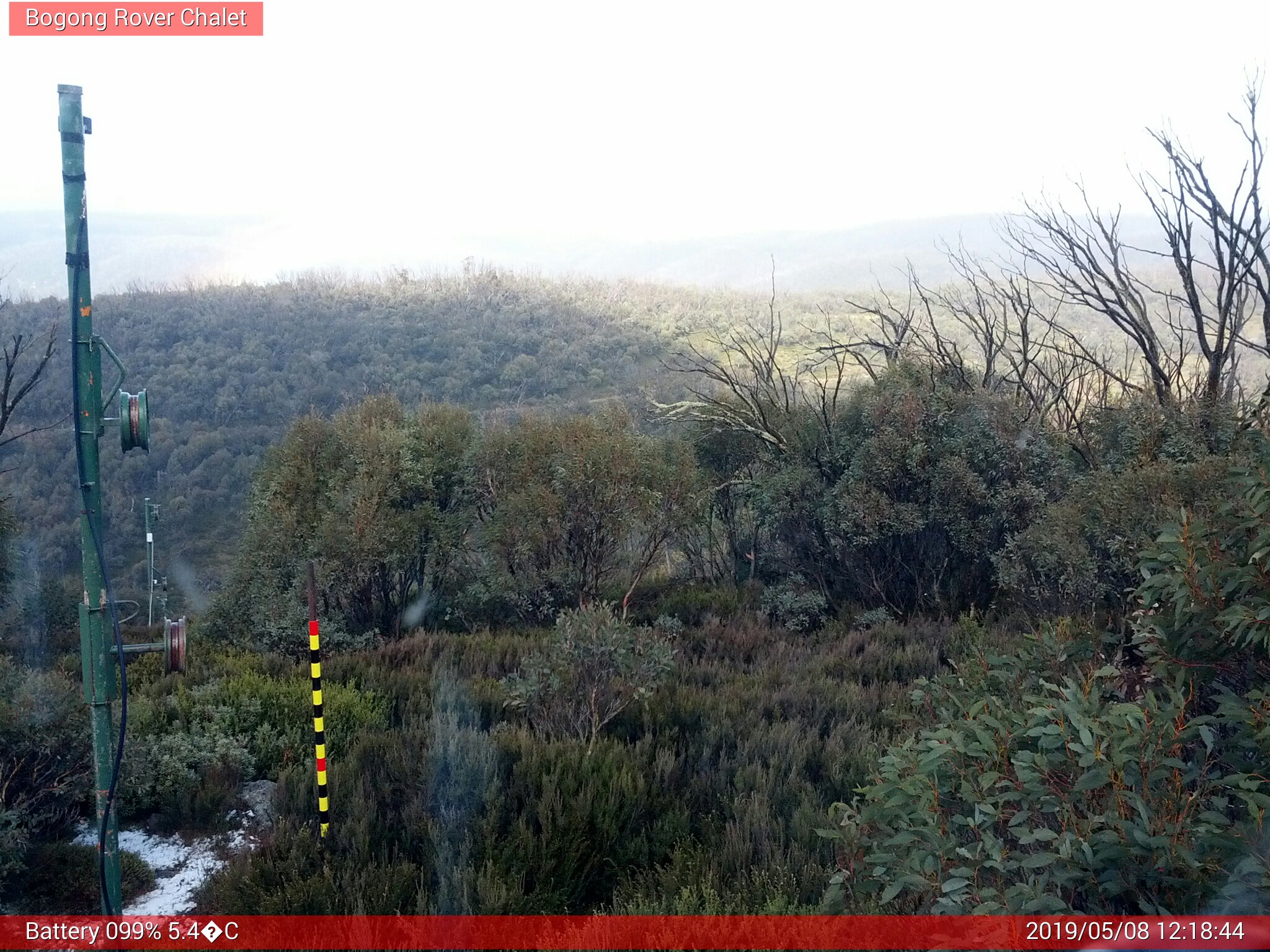 Bogong Web Cam 12:18pm Wednesday 8th of May 2019