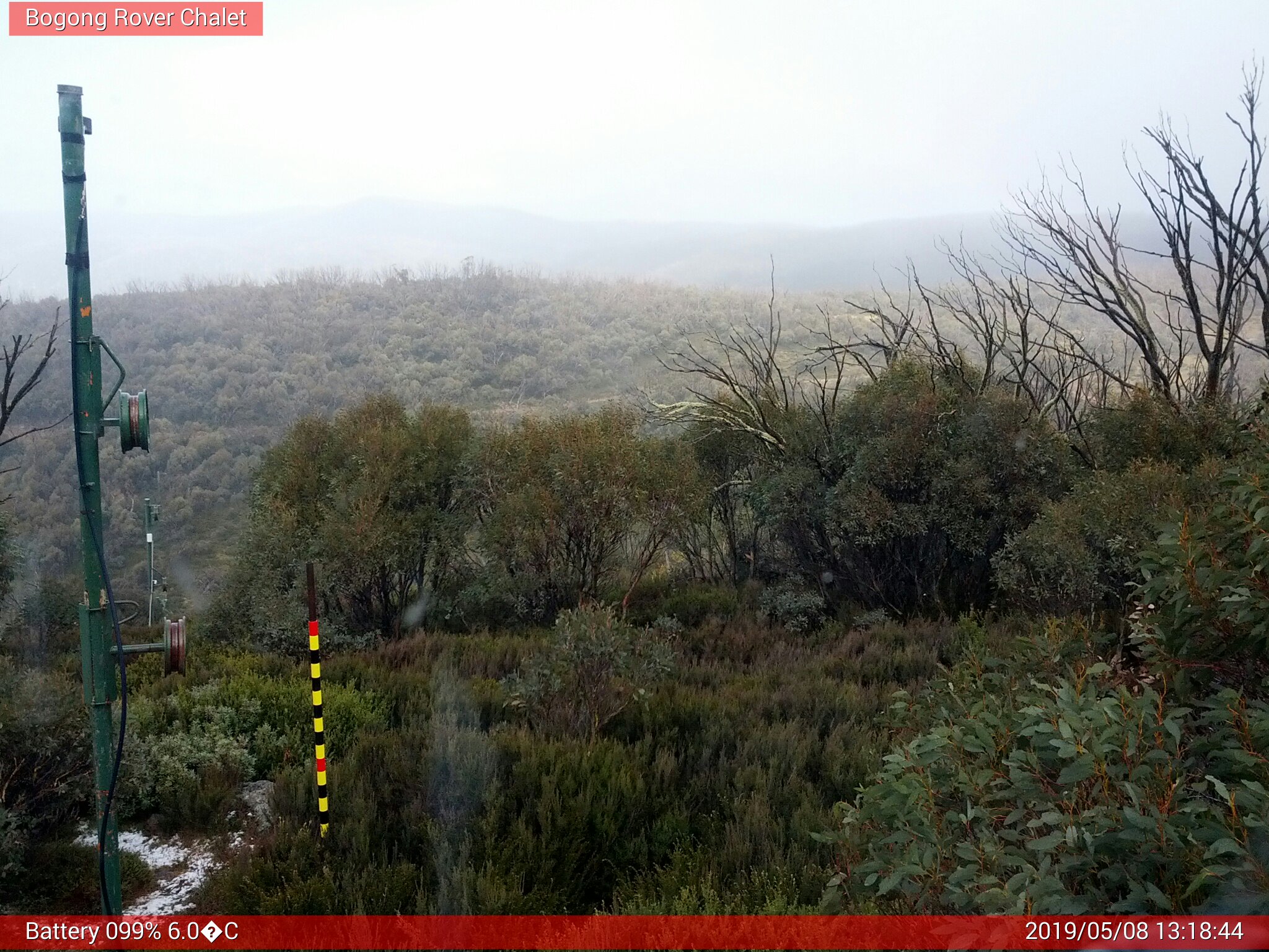 Bogong Web Cam 1:18pm Wednesday 8th of May 2019