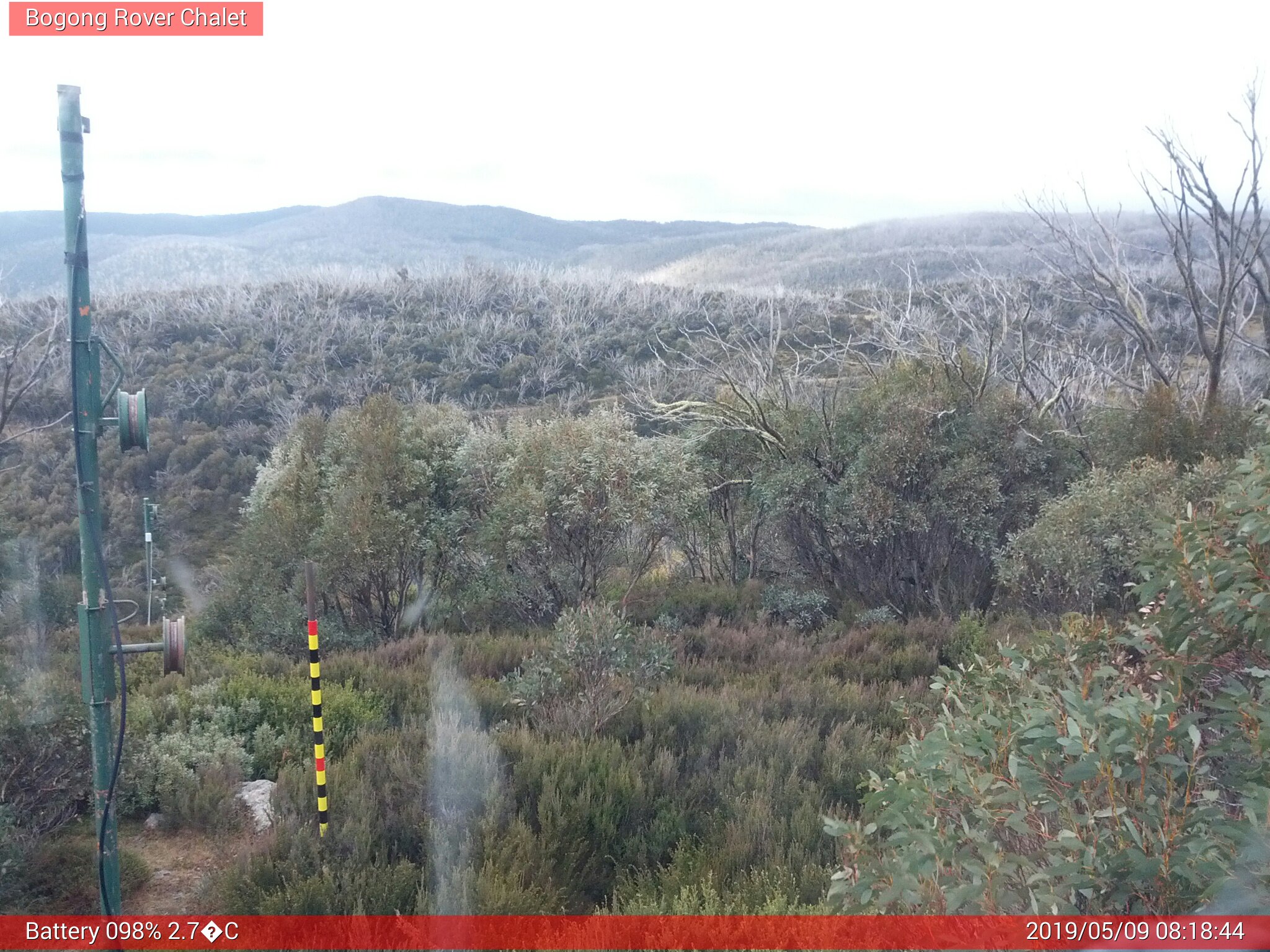 Bogong Web Cam 8:18am Thursday 9th of May 2019