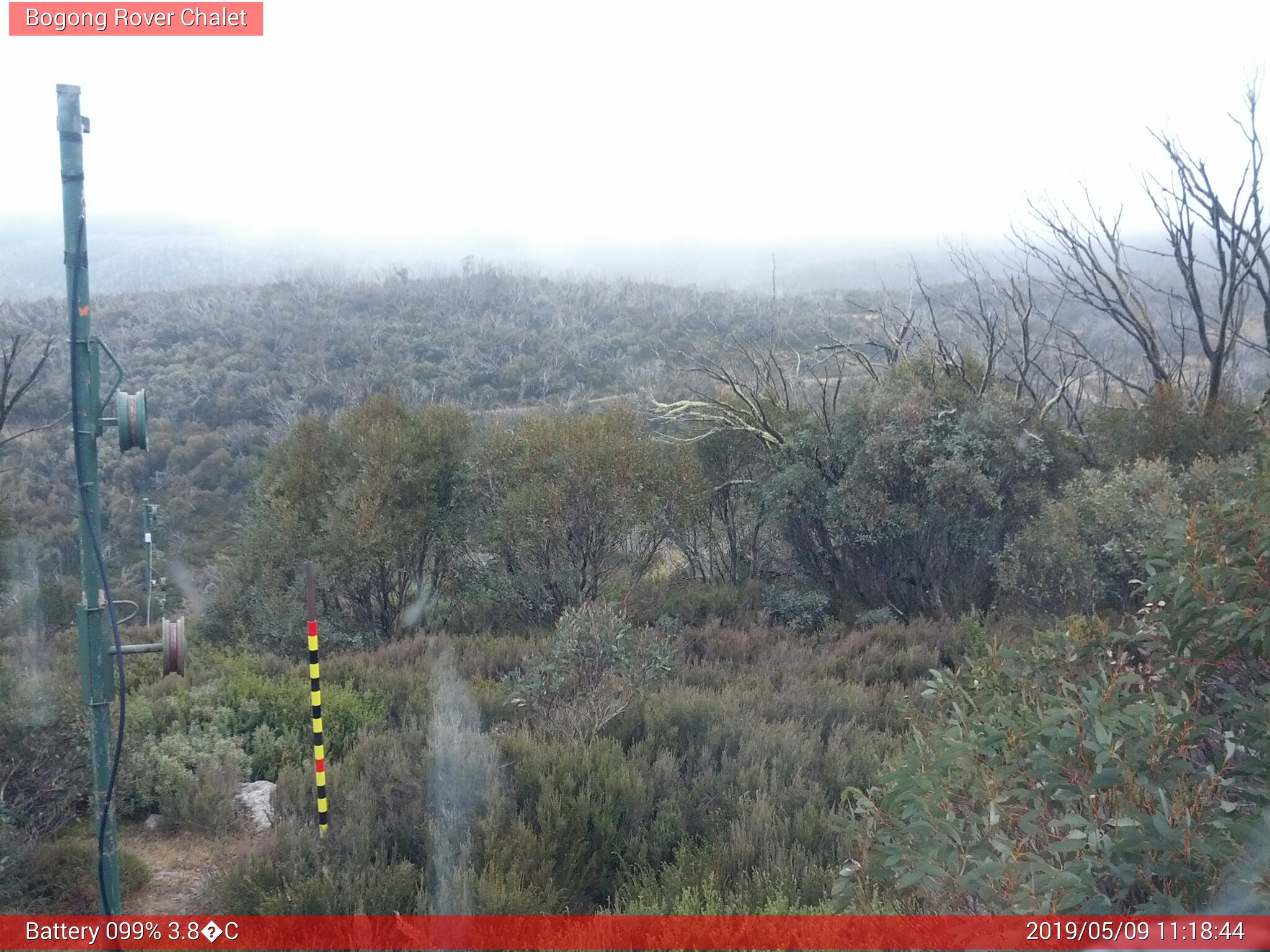 Bogong Web Cam 11:18am Thursday 9th of May 2019