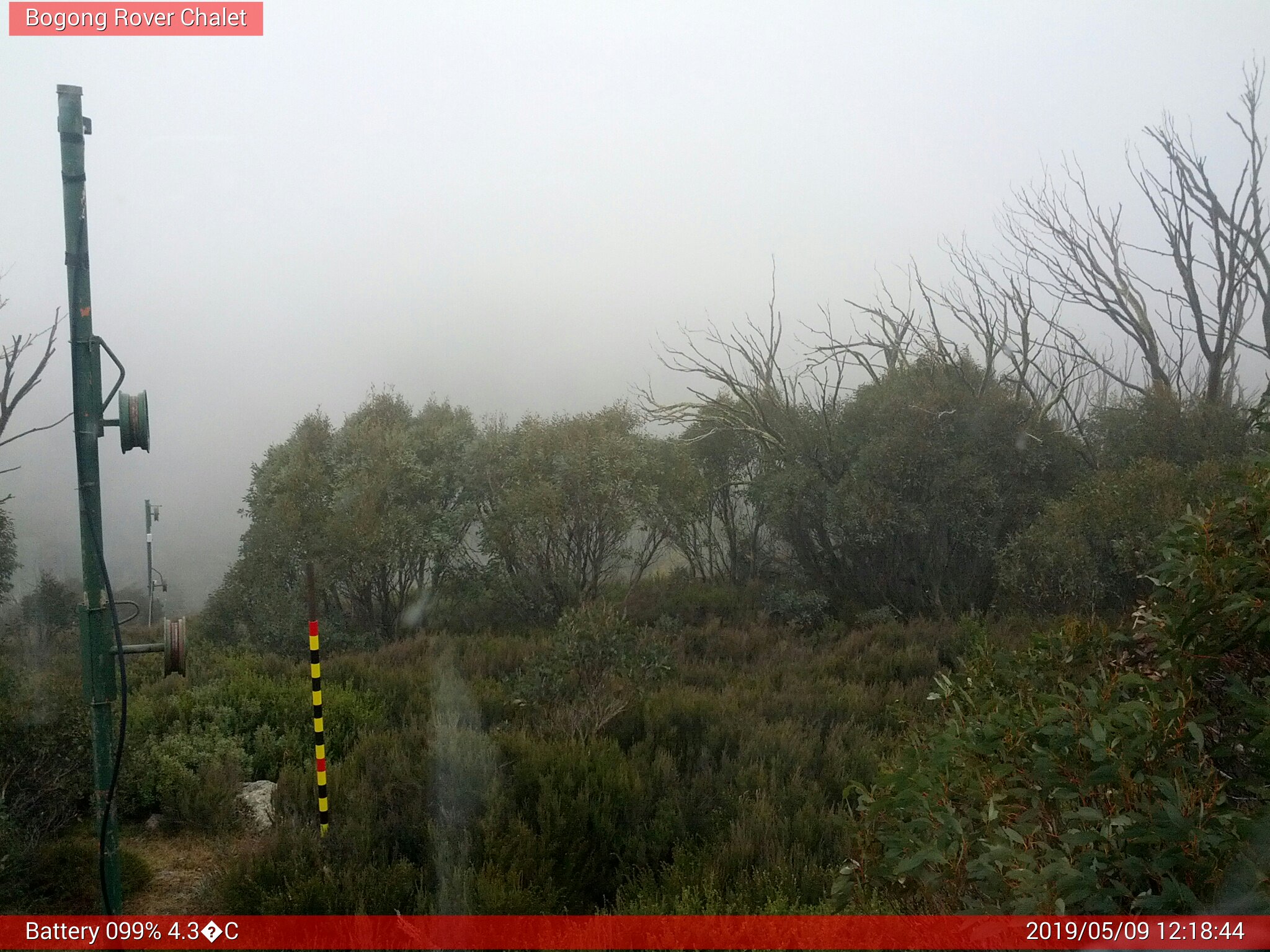 Bogong Web Cam 12:18pm Thursday 9th of May 2019