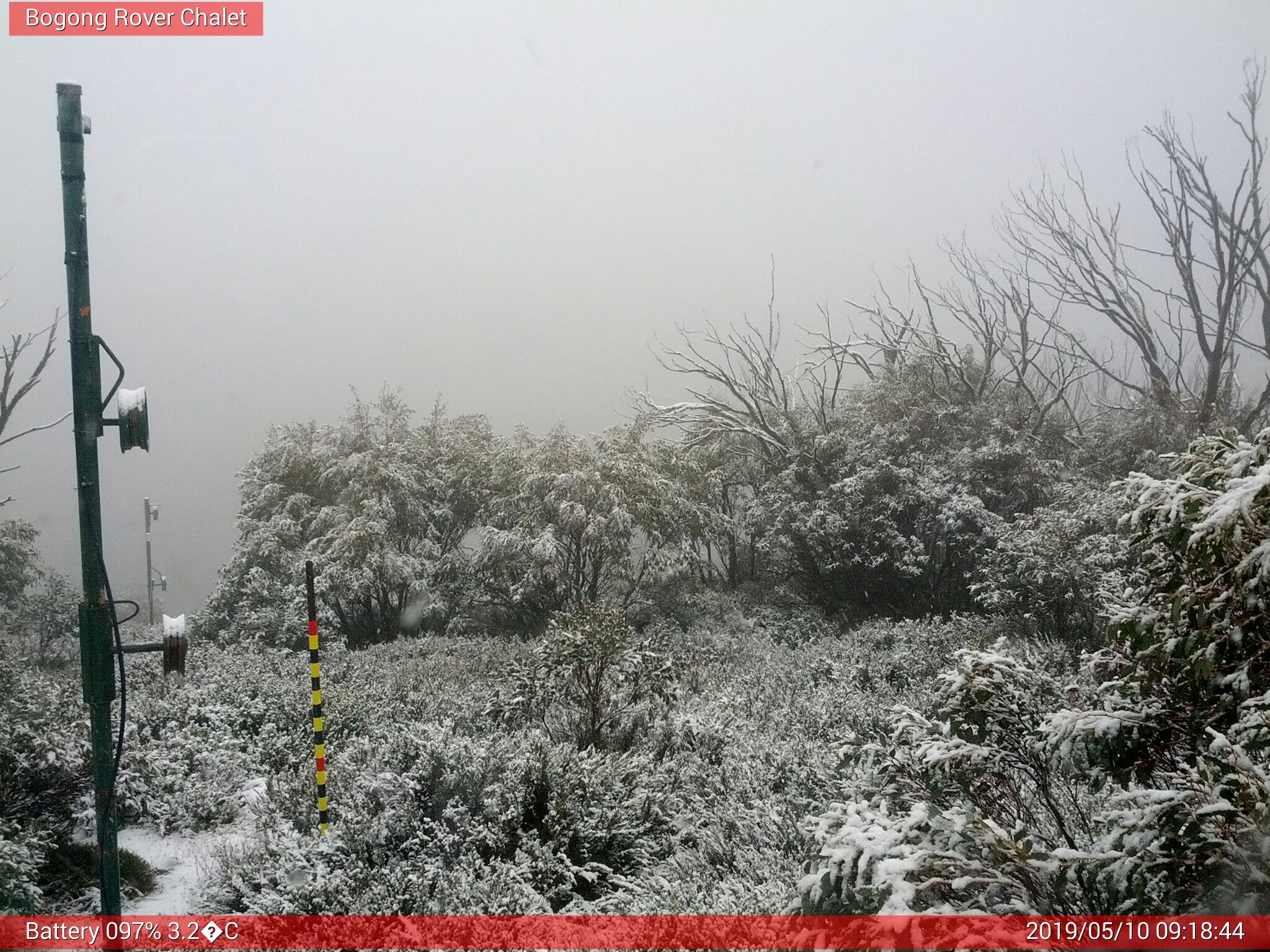 Bogong Web Cam 9:18am Friday 10th of May 2019