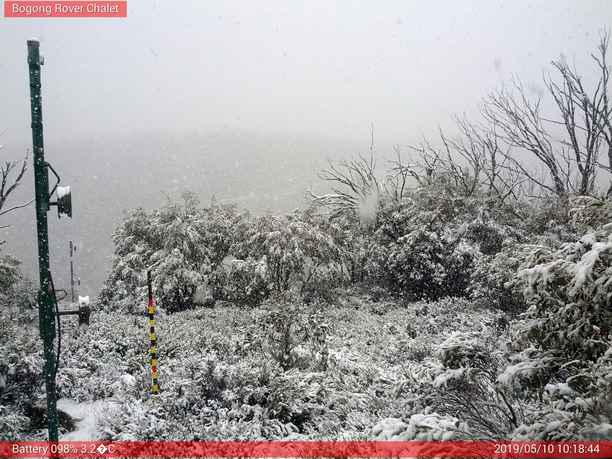 Bogong Web Cam 10:18am Friday 10th of May 2019