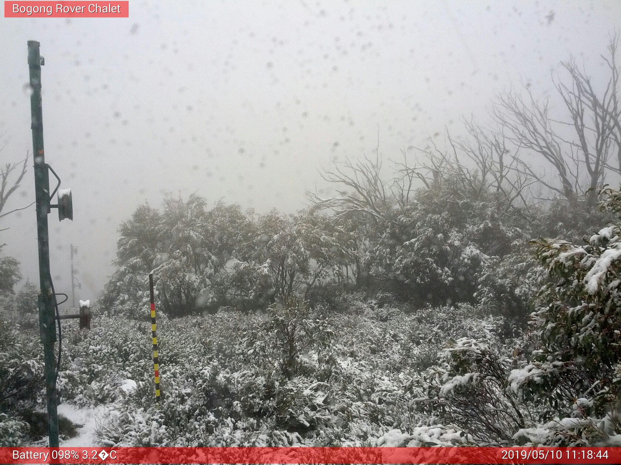 Bogong Web Cam 11:18am Friday 10th of May 2019