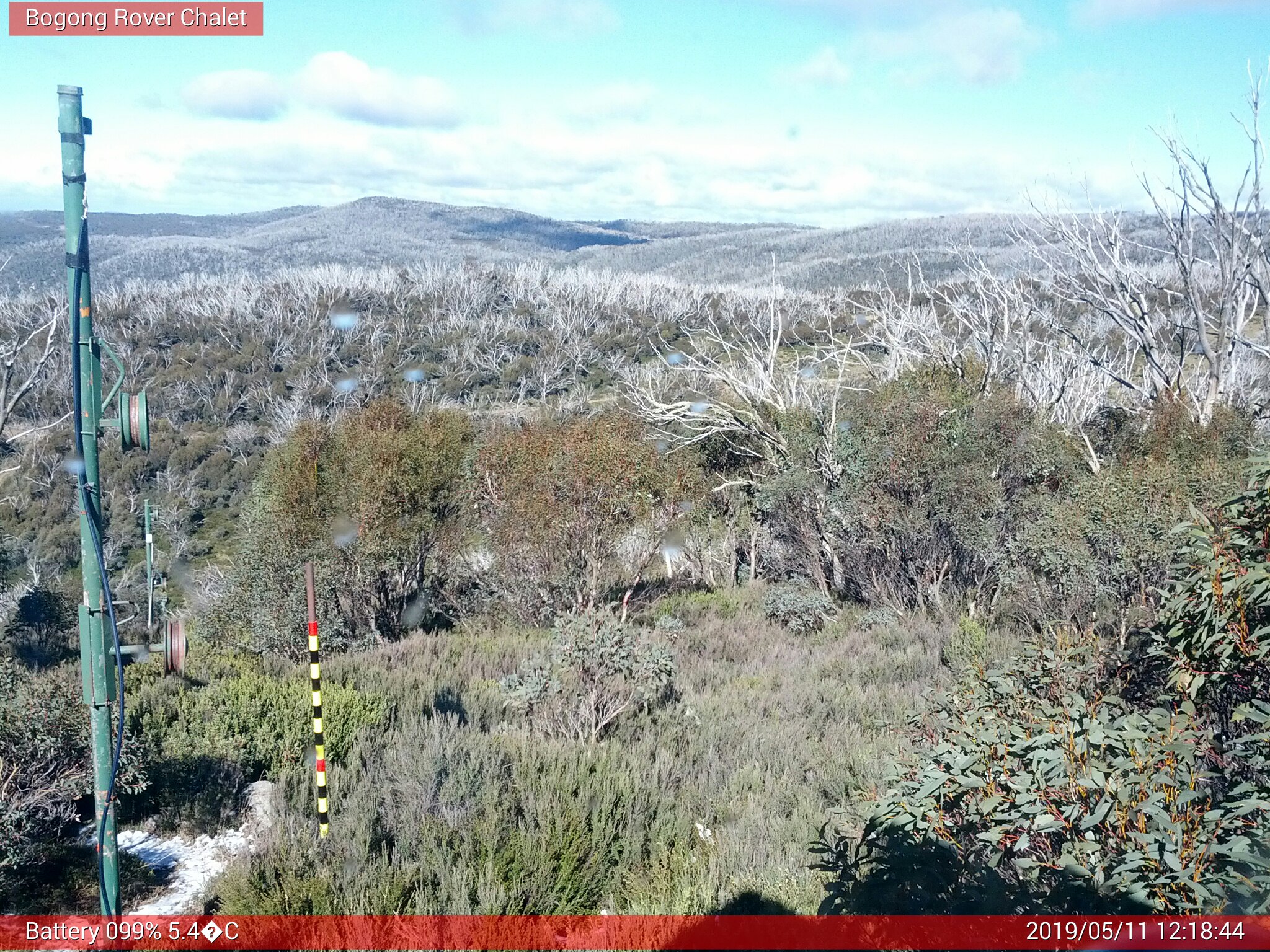 Bogong Web Cam 12:18pm Saturday 11th of May 2019