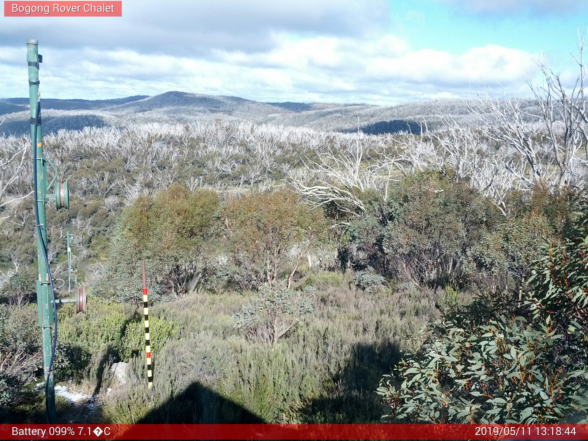 Bogong Web Cam 1:18pm Saturday 11th of May 2019