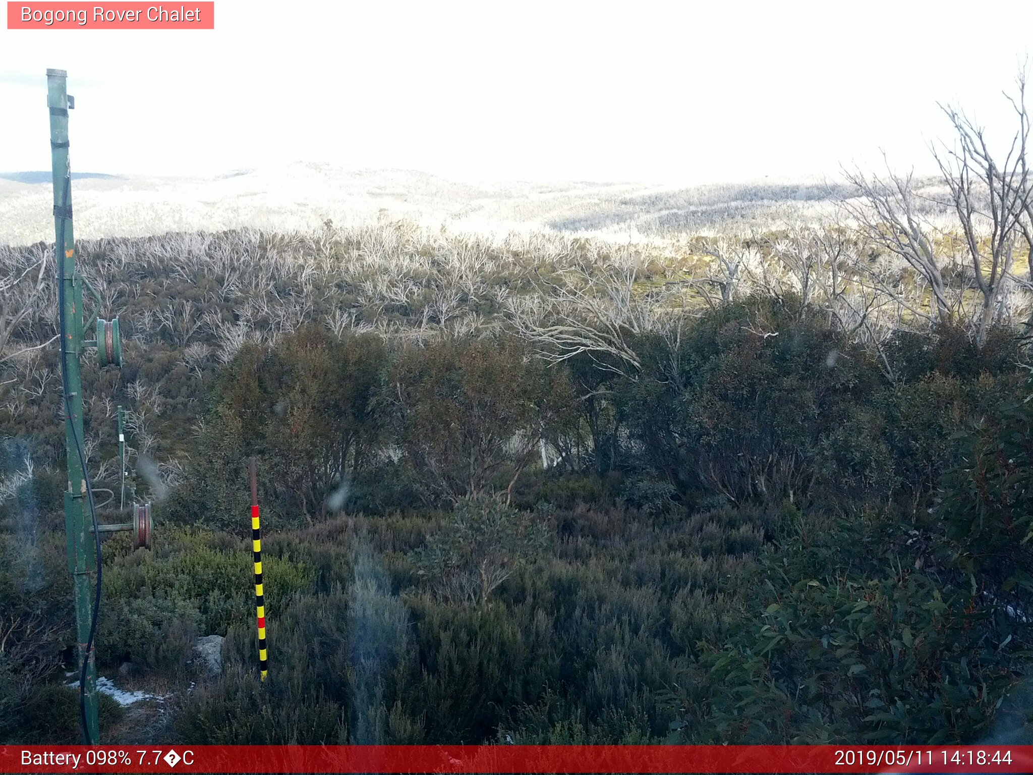 Bogong Web Cam 2:18pm Saturday 11th of May 2019