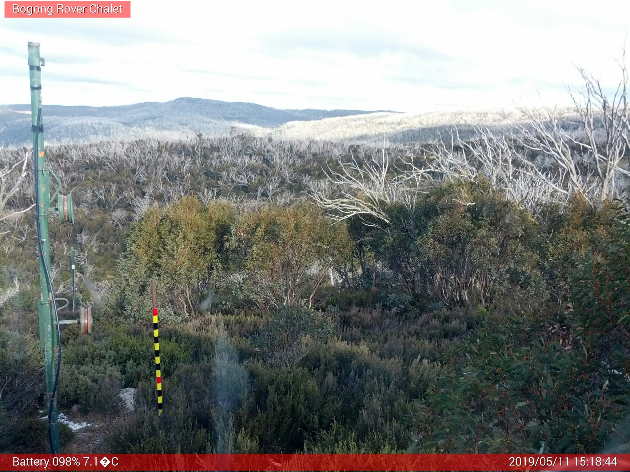 Bogong Web Cam 3:18pm Saturday 11th of May 2019