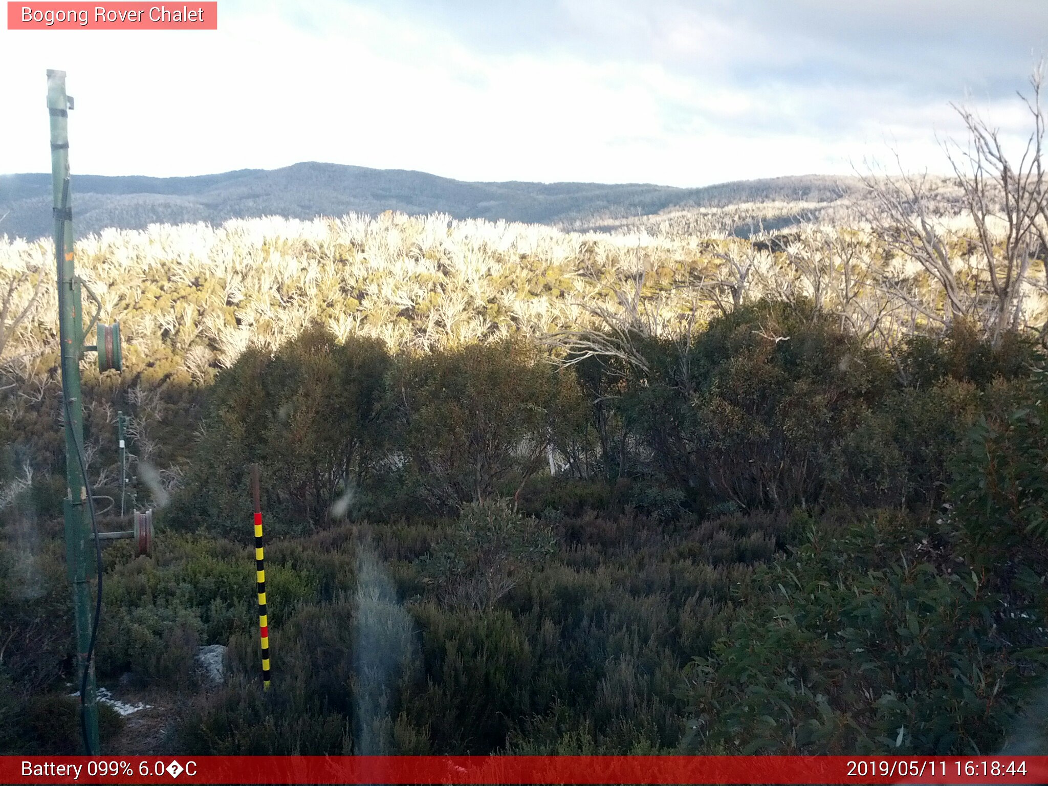 Bogong Web Cam 4:18pm Saturday 11th of May 2019