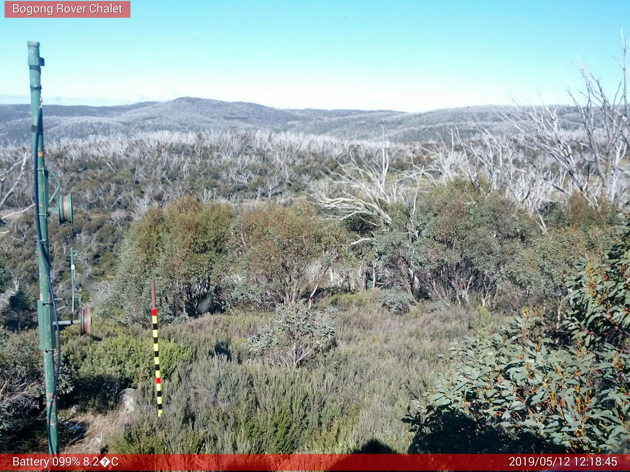 Bogong Web Cam 12:18pm Sunday 12th of May 2019