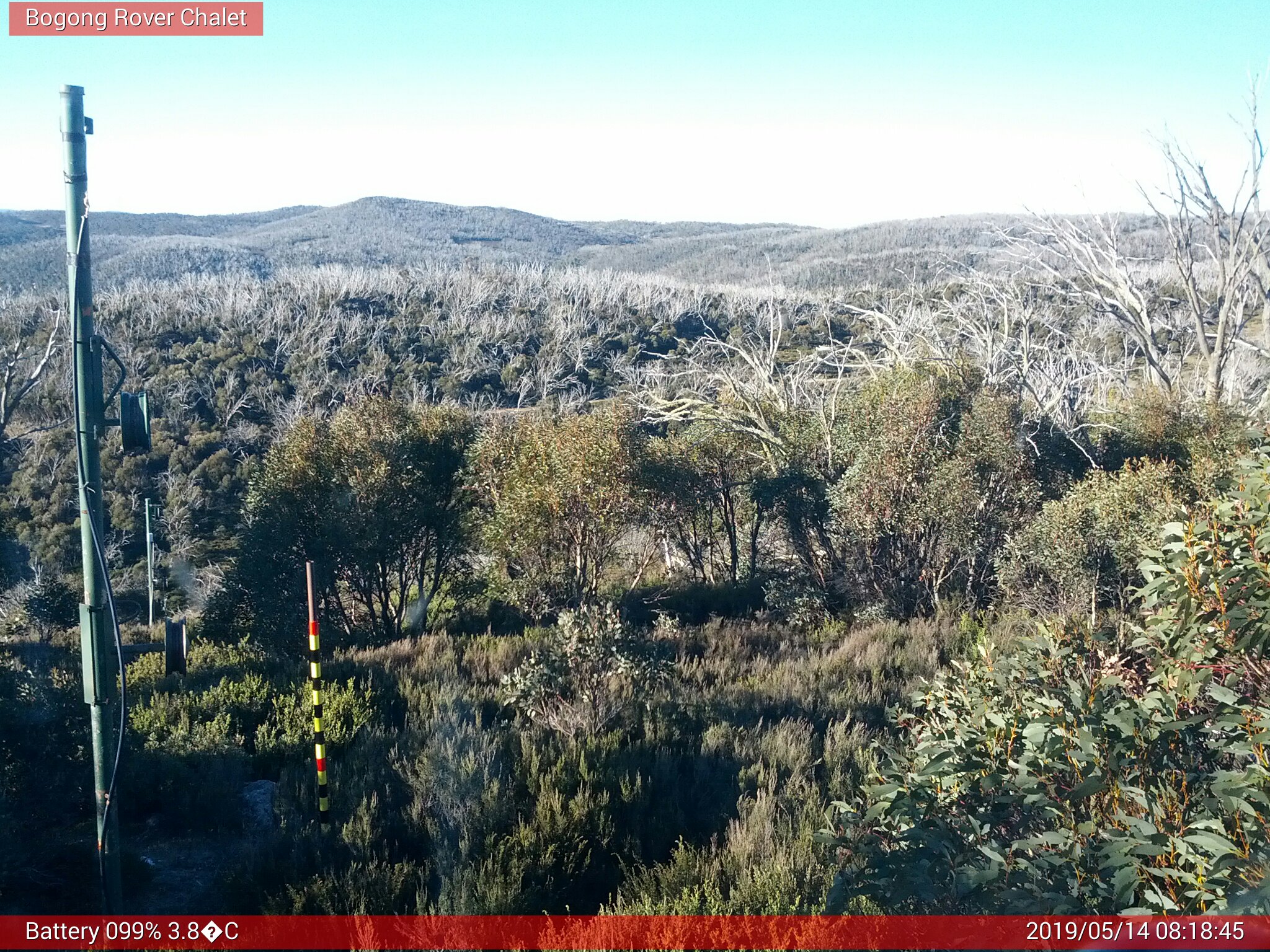 Bogong Web Cam 8:18am Tuesday 14th of May 2019