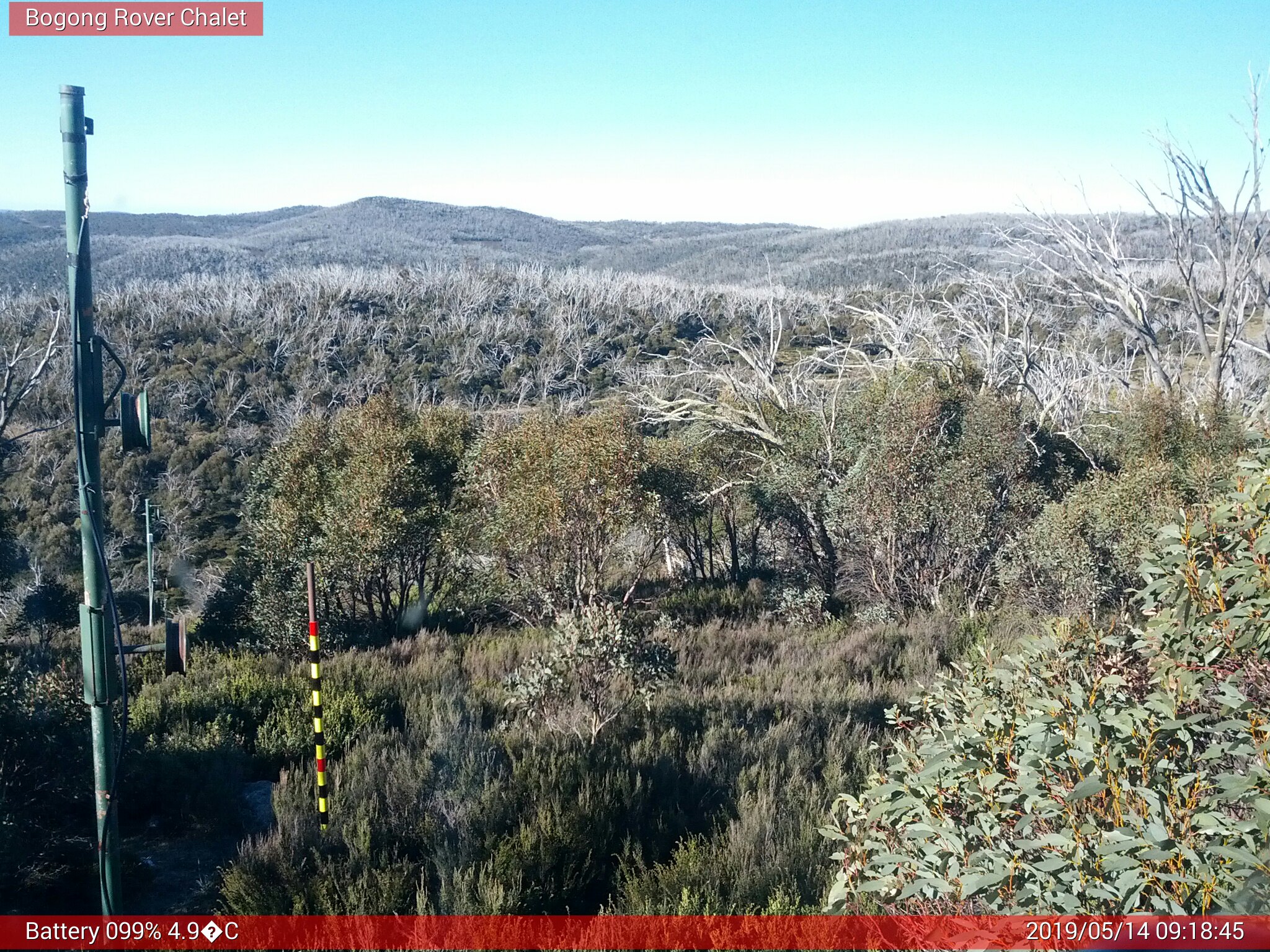 Bogong Web Cam 9:18am Tuesday 14th of May 2019