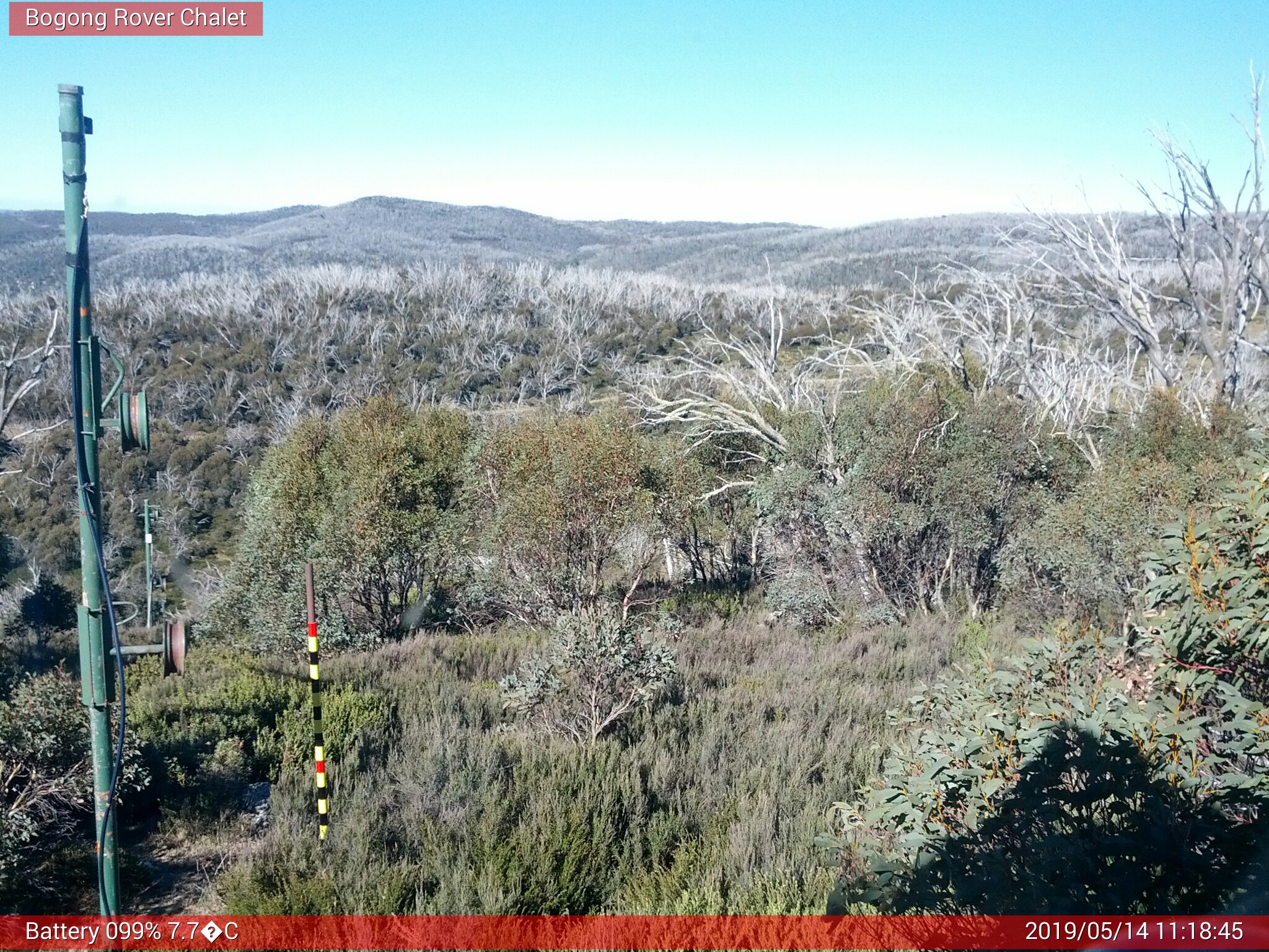 Bogong Web Cam 11:18am Tuesday 14th of May 2019