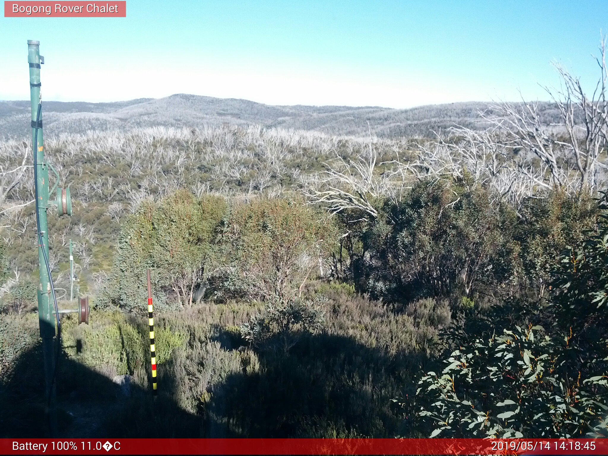 Bogong Web Cam 2:18pm Tuesday 14th of May 2019