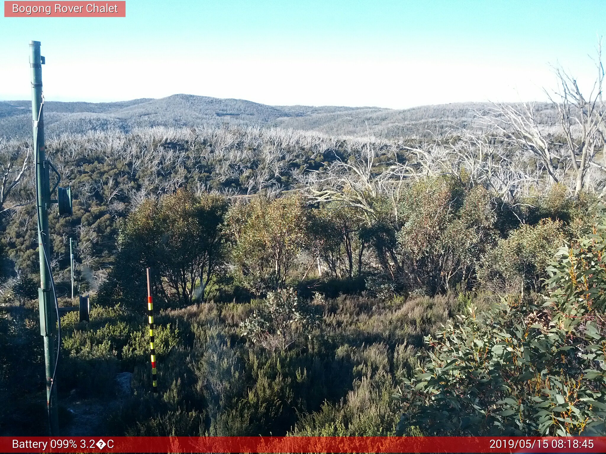 Bogong Web Cam 8:18am Wednesday 15th of May 2019