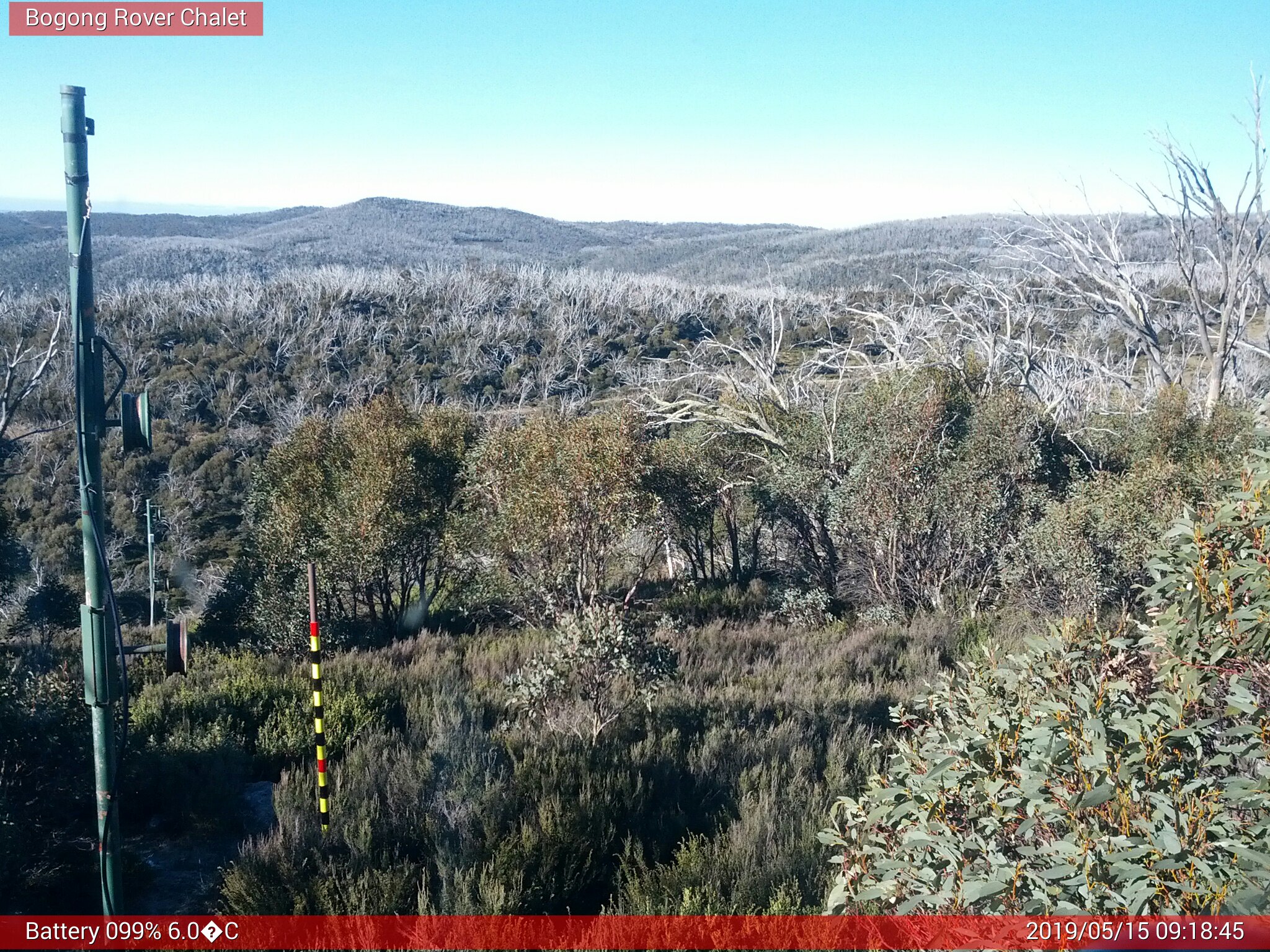 Bogong Web Cam 9:18am Wednesday 15th of May 2019