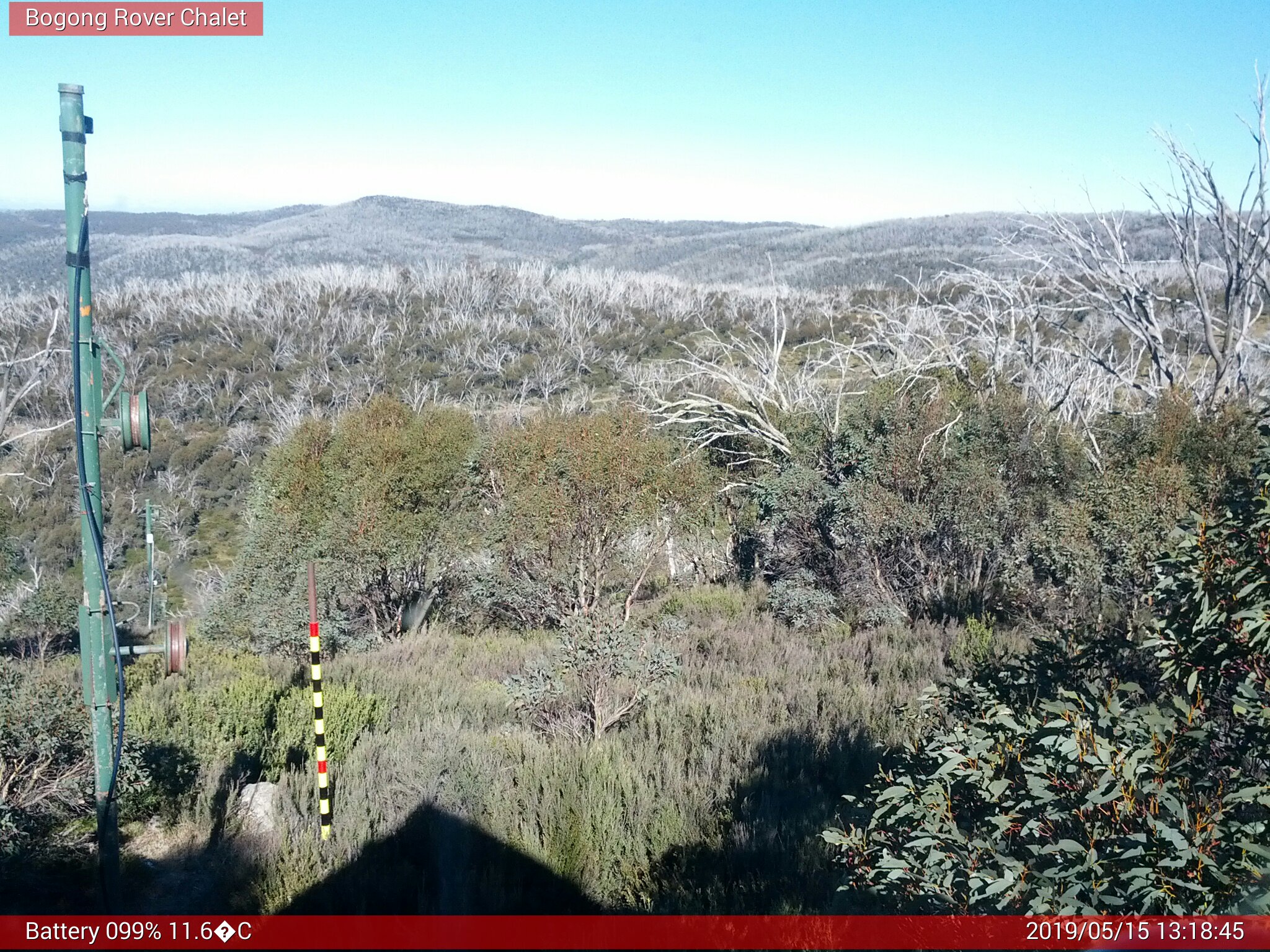 Bogong Web Cam 1:18pm Wednesday 15th of May 2019