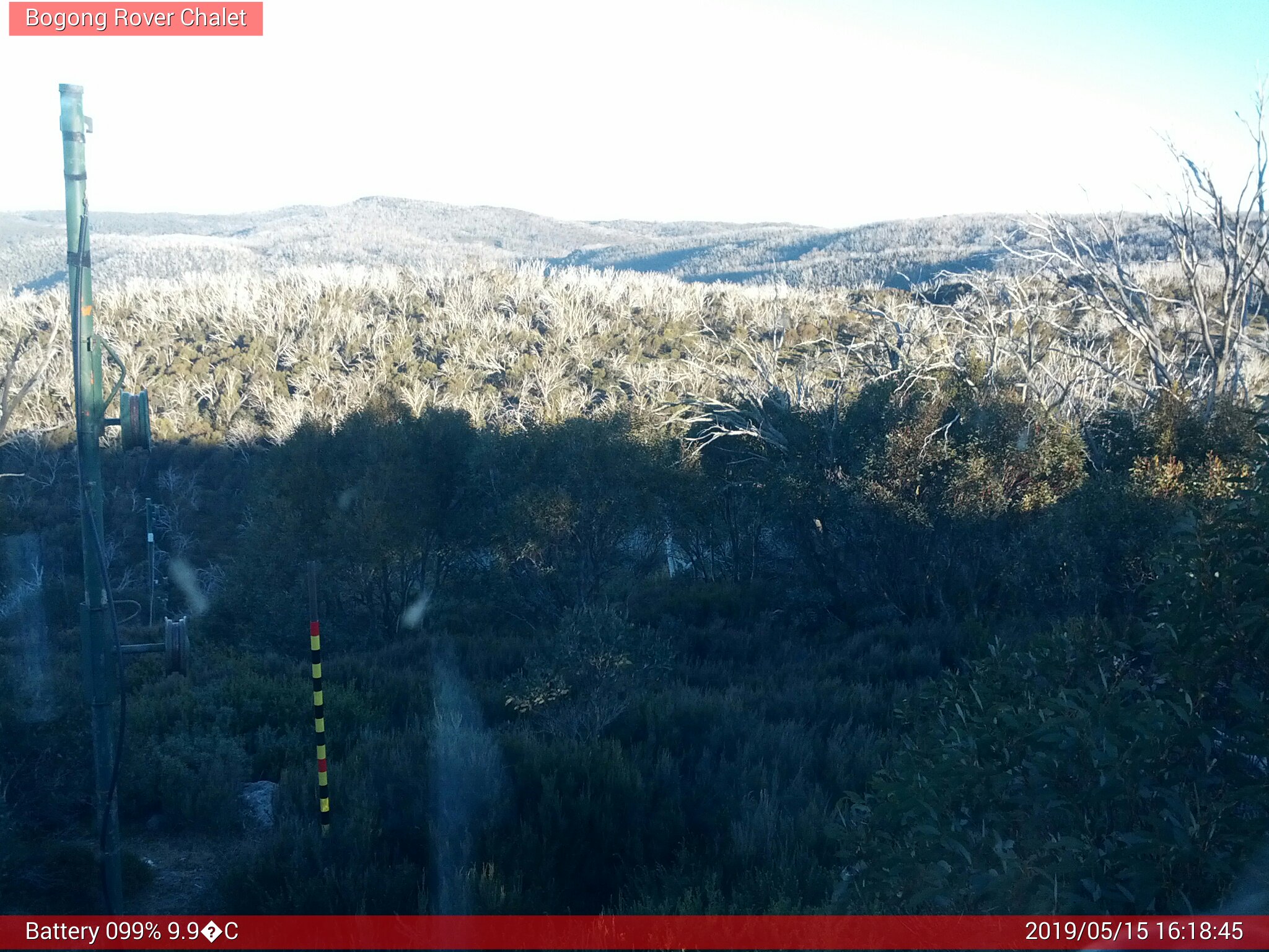 Bogong Web Cam 4:18pm Wednesday 15th of May 2019