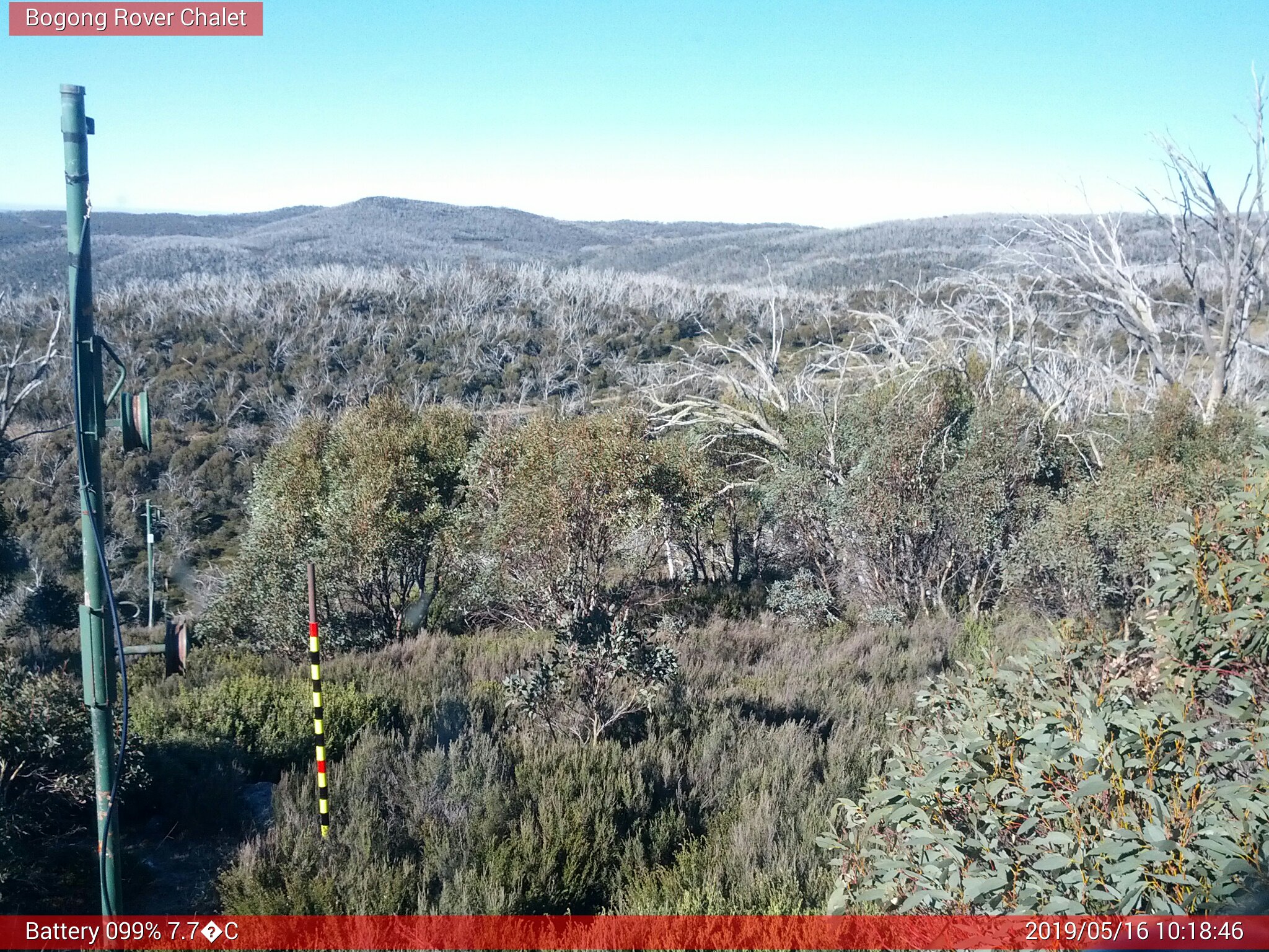 Bogong Web Cam 10:18am Thursday 16th of May 2019