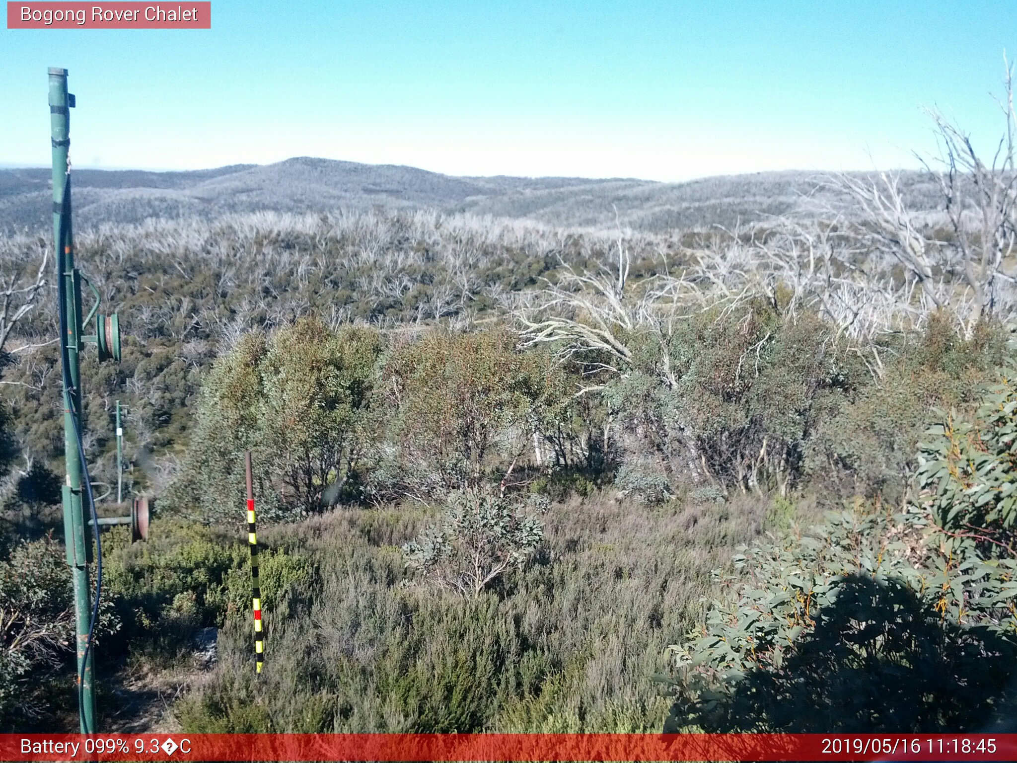 Bogong Web Cam 11:18am Thursday 16th of May 2019