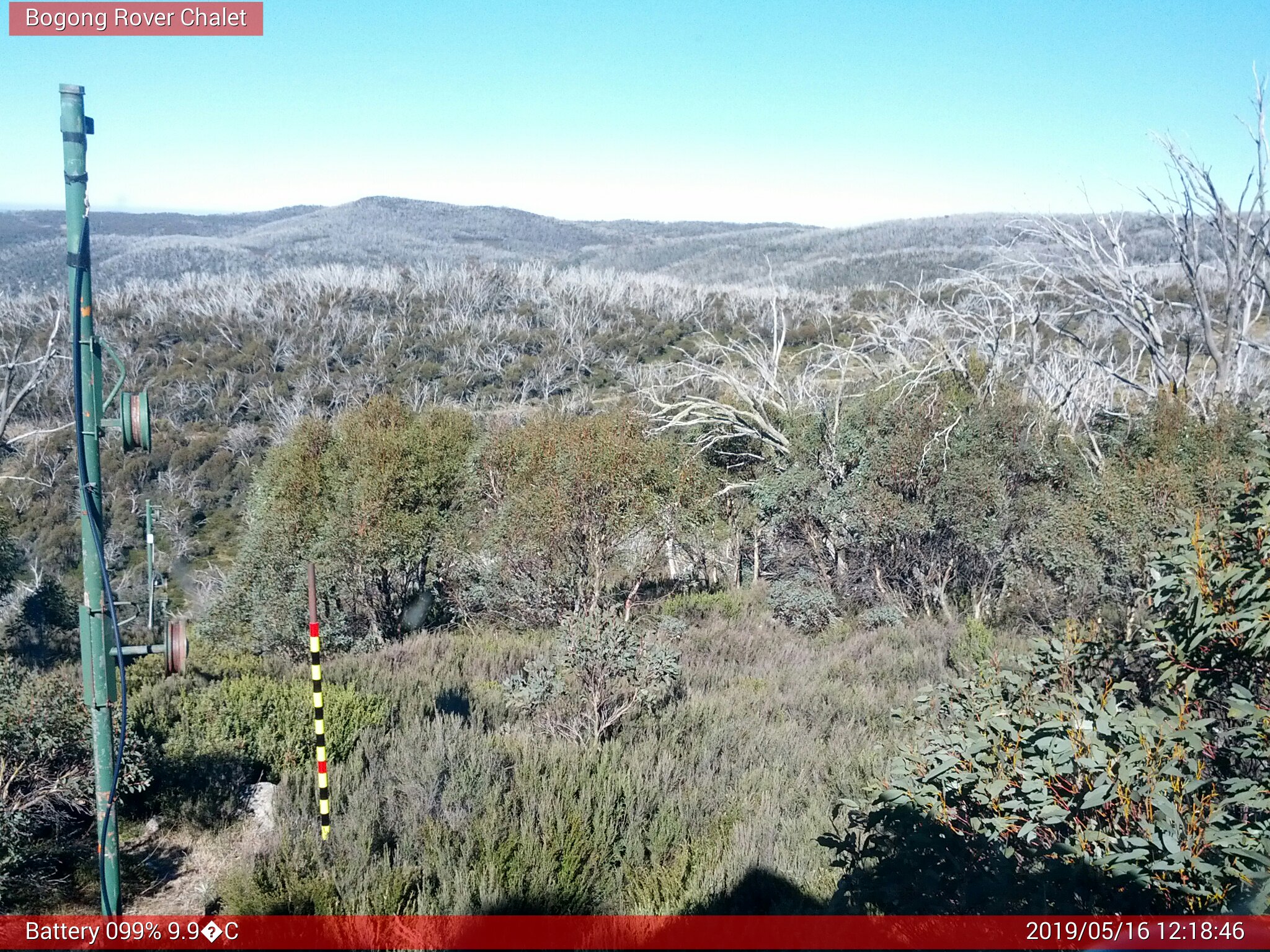 Bogong Web Cam 12:18pm Thursday 16th of May 2019