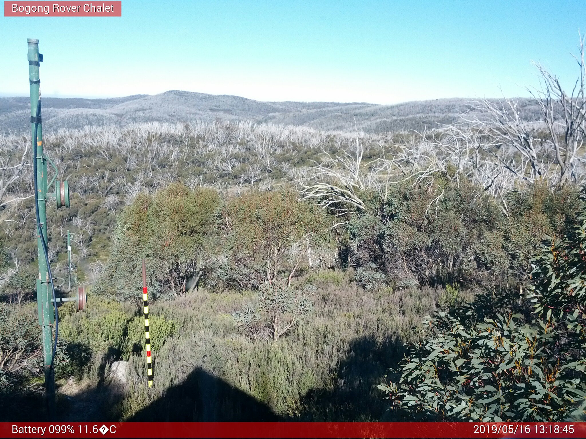 Bogong Web Cam 1:18pm Thursday 16th of May 2019