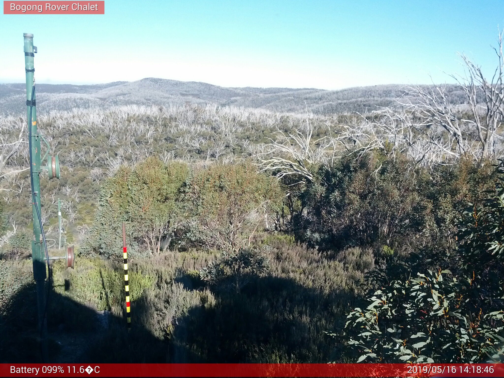 Bogong Web Cam 2:18pm Thursday 16th of May 2019