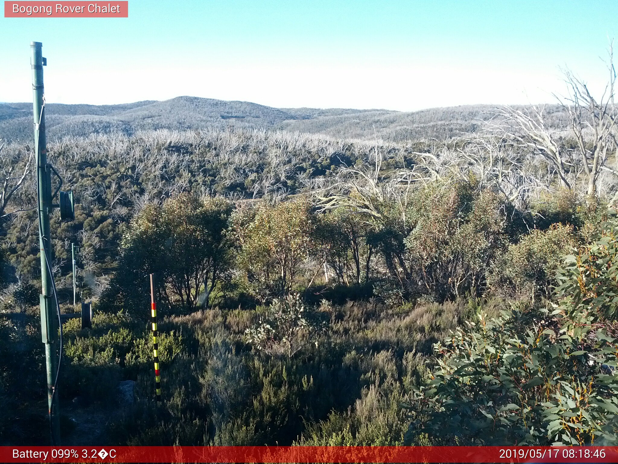 Bogong Web Cam 8:18am Friday 17th of May 2019