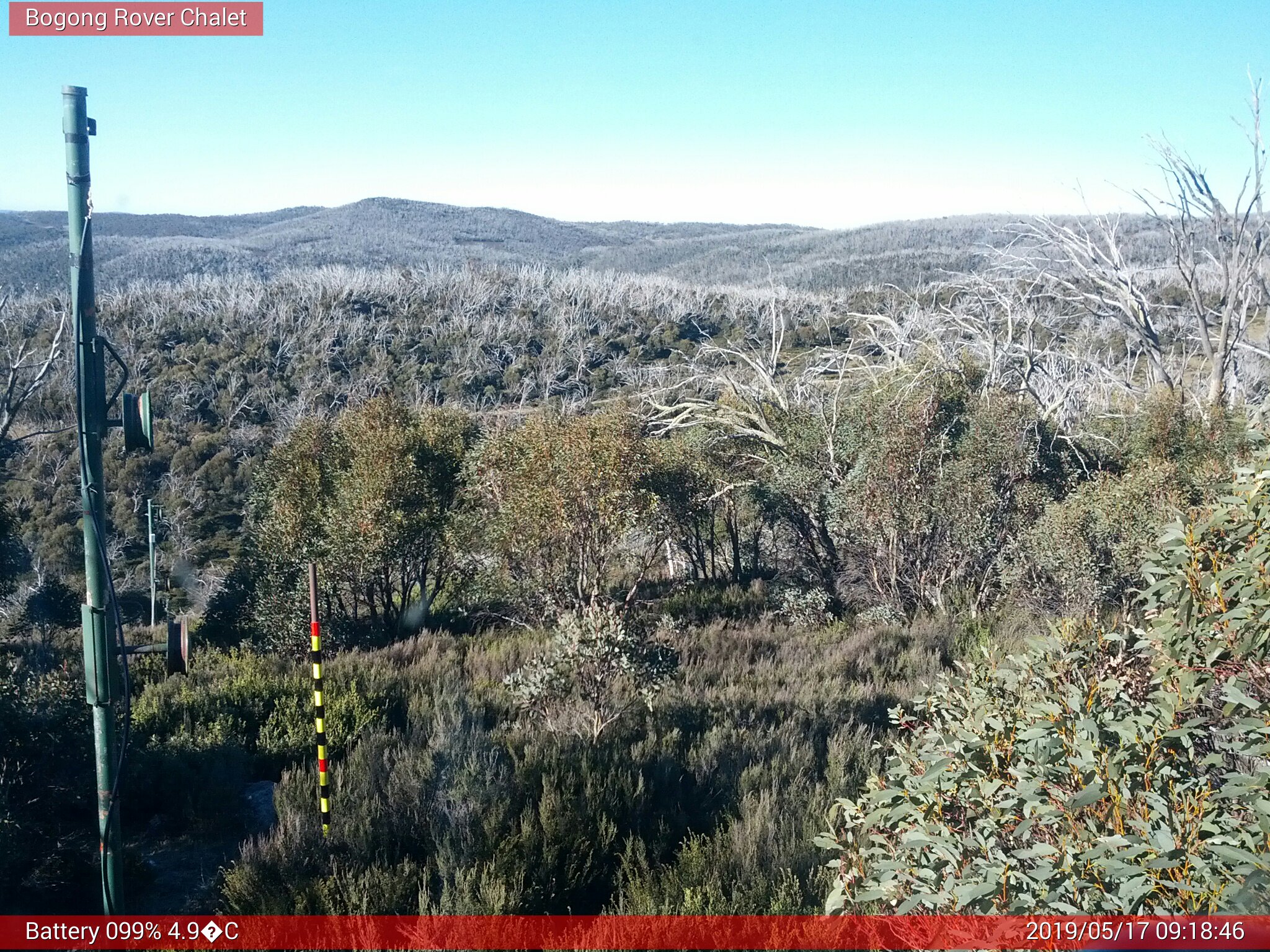 Bogong Web Cam 9:18am Friday 17th of May 2019