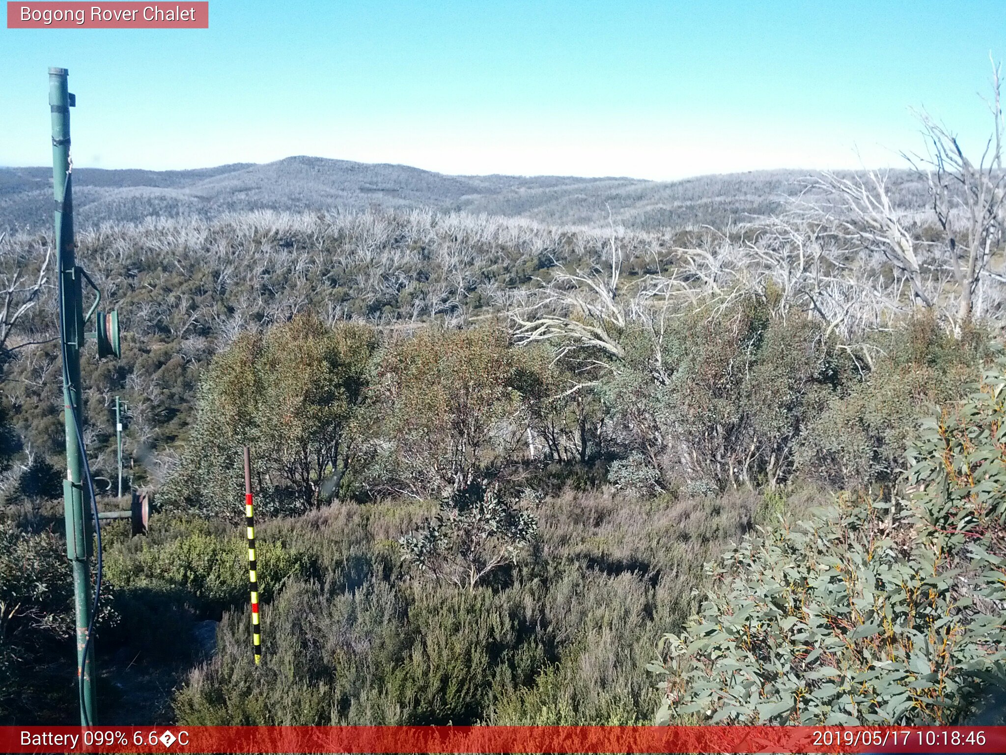 Bogong Web Cam 10:18am Friday 17th of May 2019