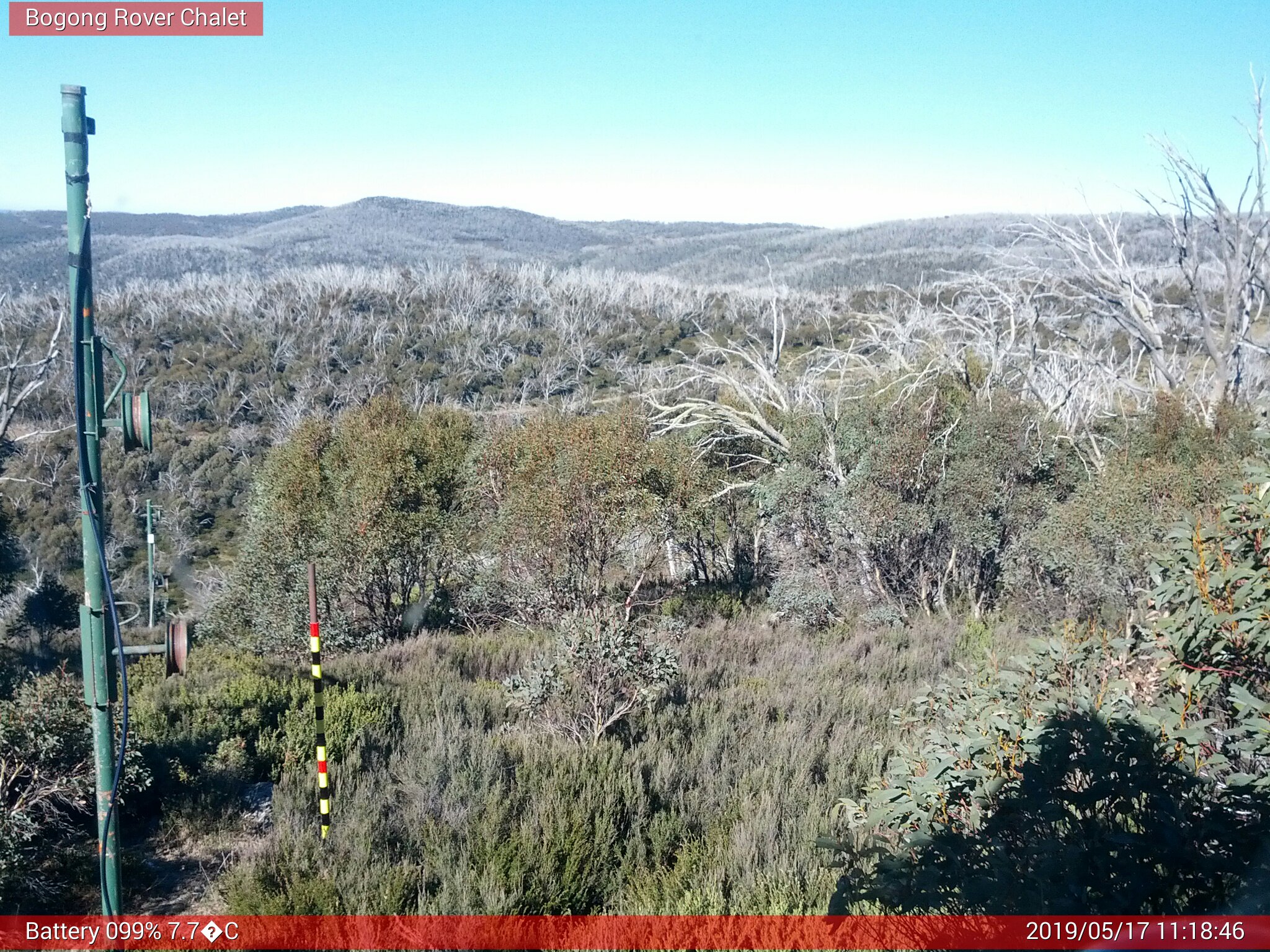 Bogong Web Cam 11:18am Friday 17th of May 2019